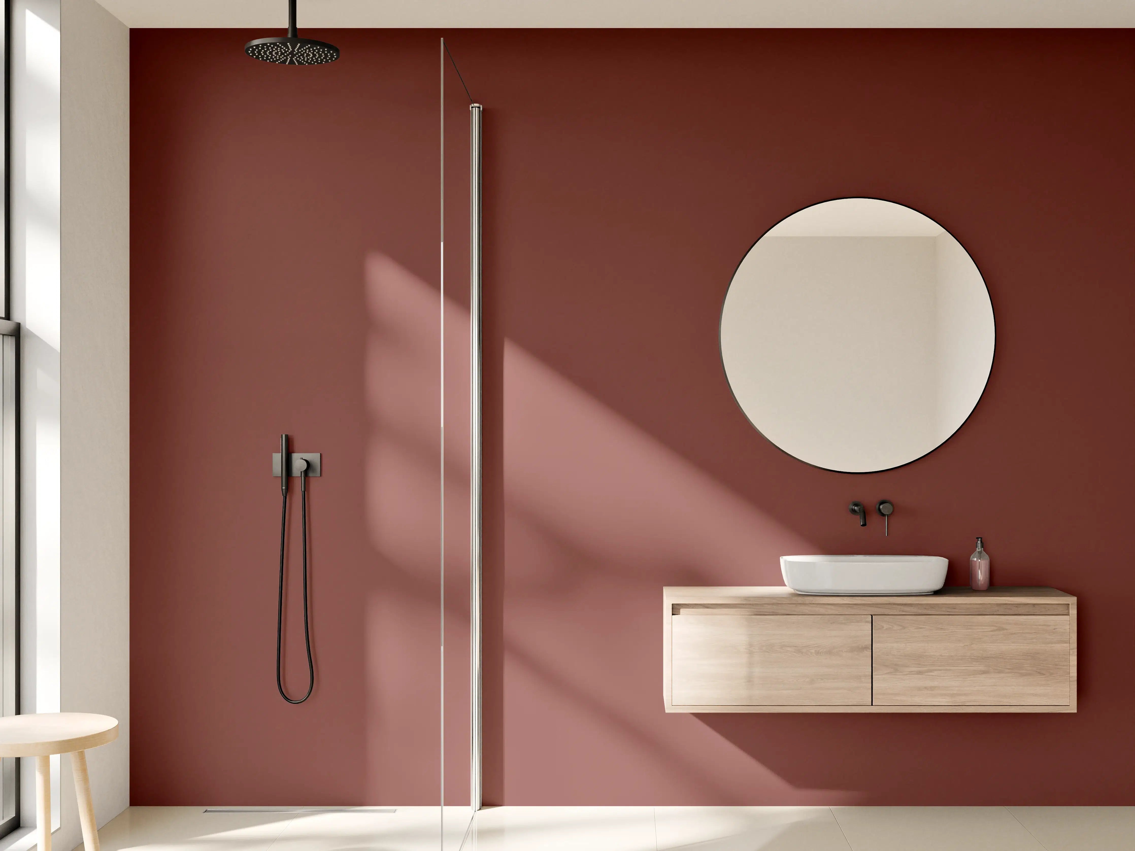 Wandverkleidung Bad - RAL 3009 (Oxidrot)