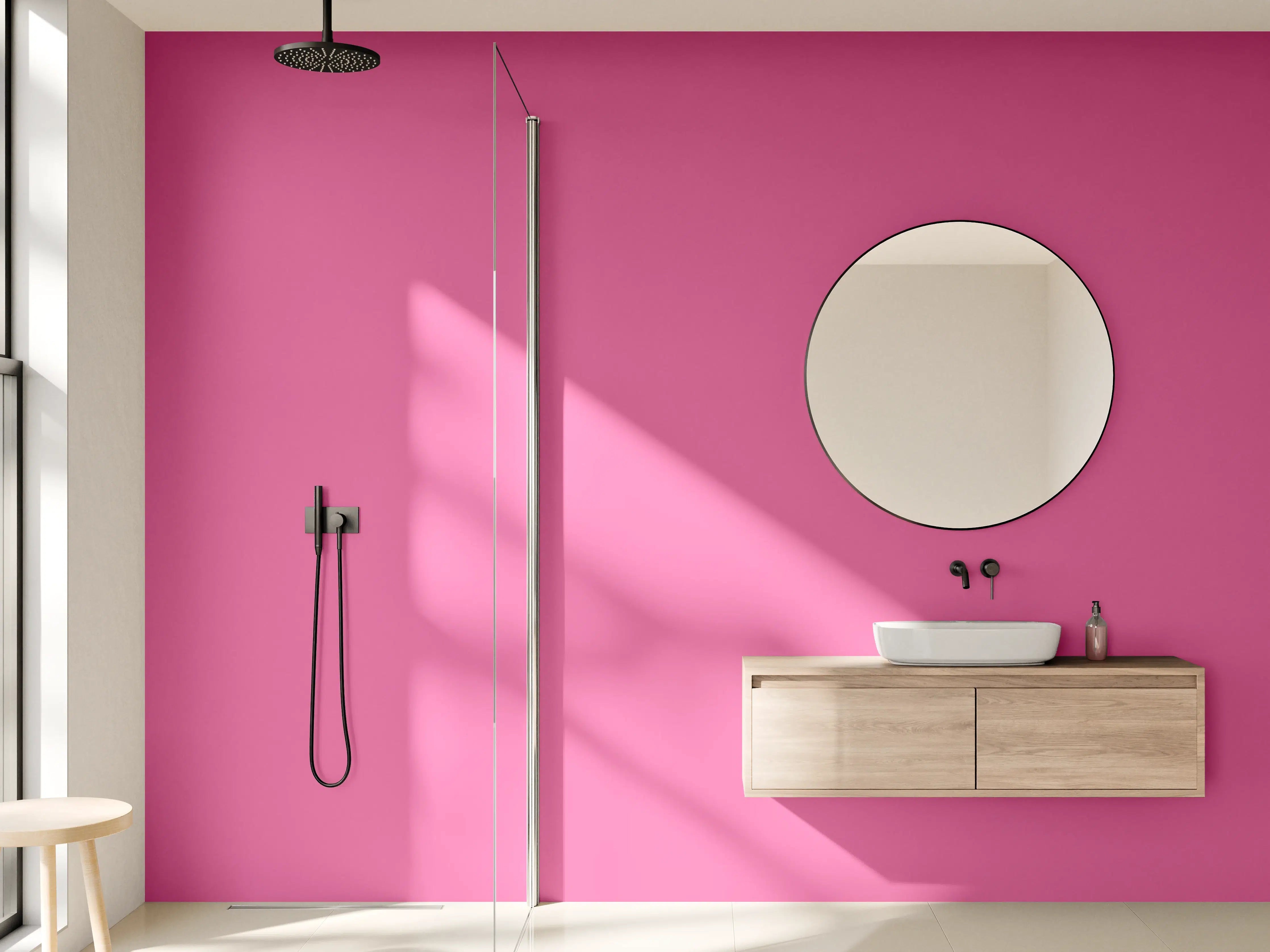 Wandverkleidung Bad - RAL 4003 (Violett