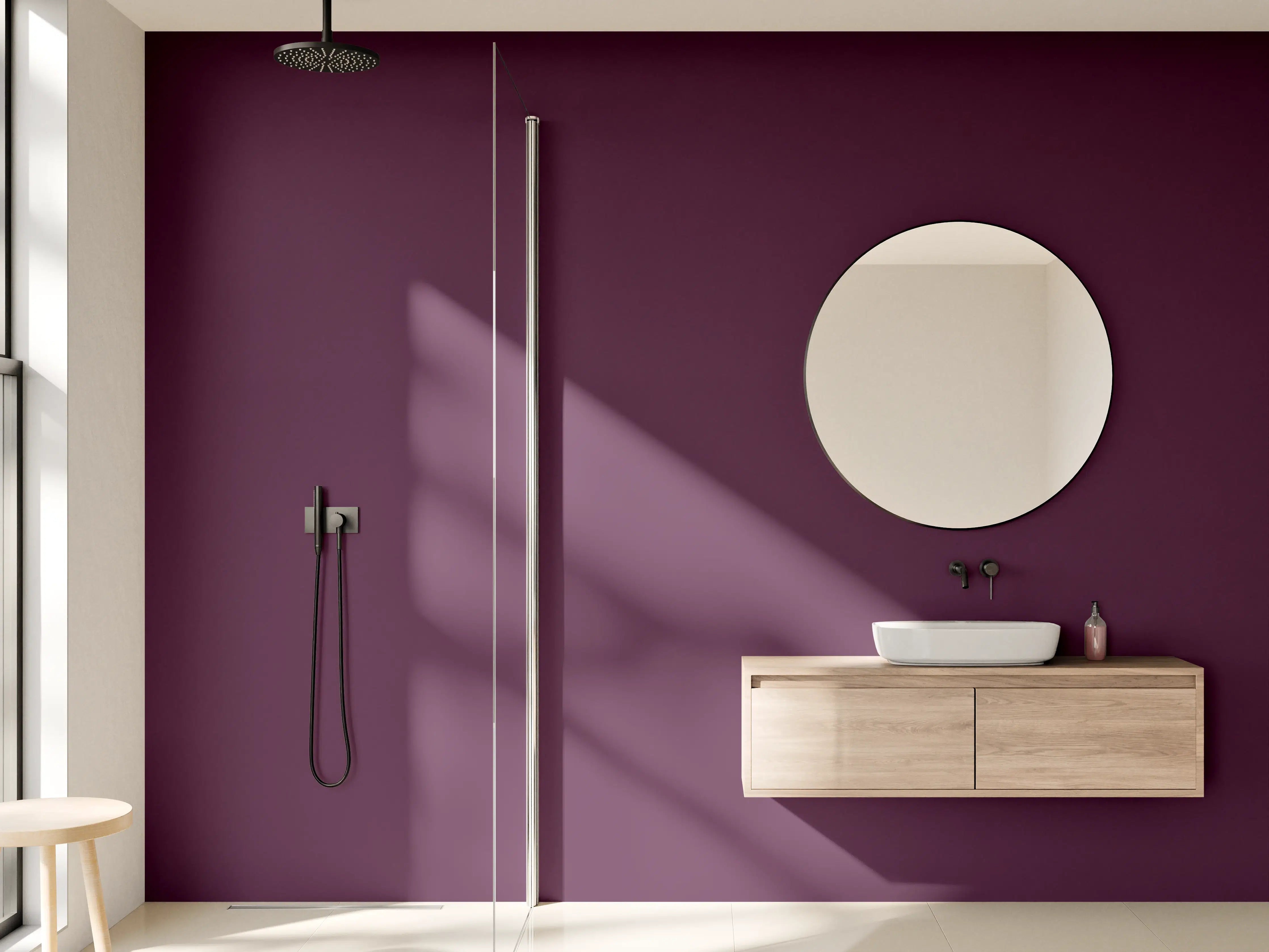 Wandverkleidung Bad - RAL 4007 (Purpurviolett)