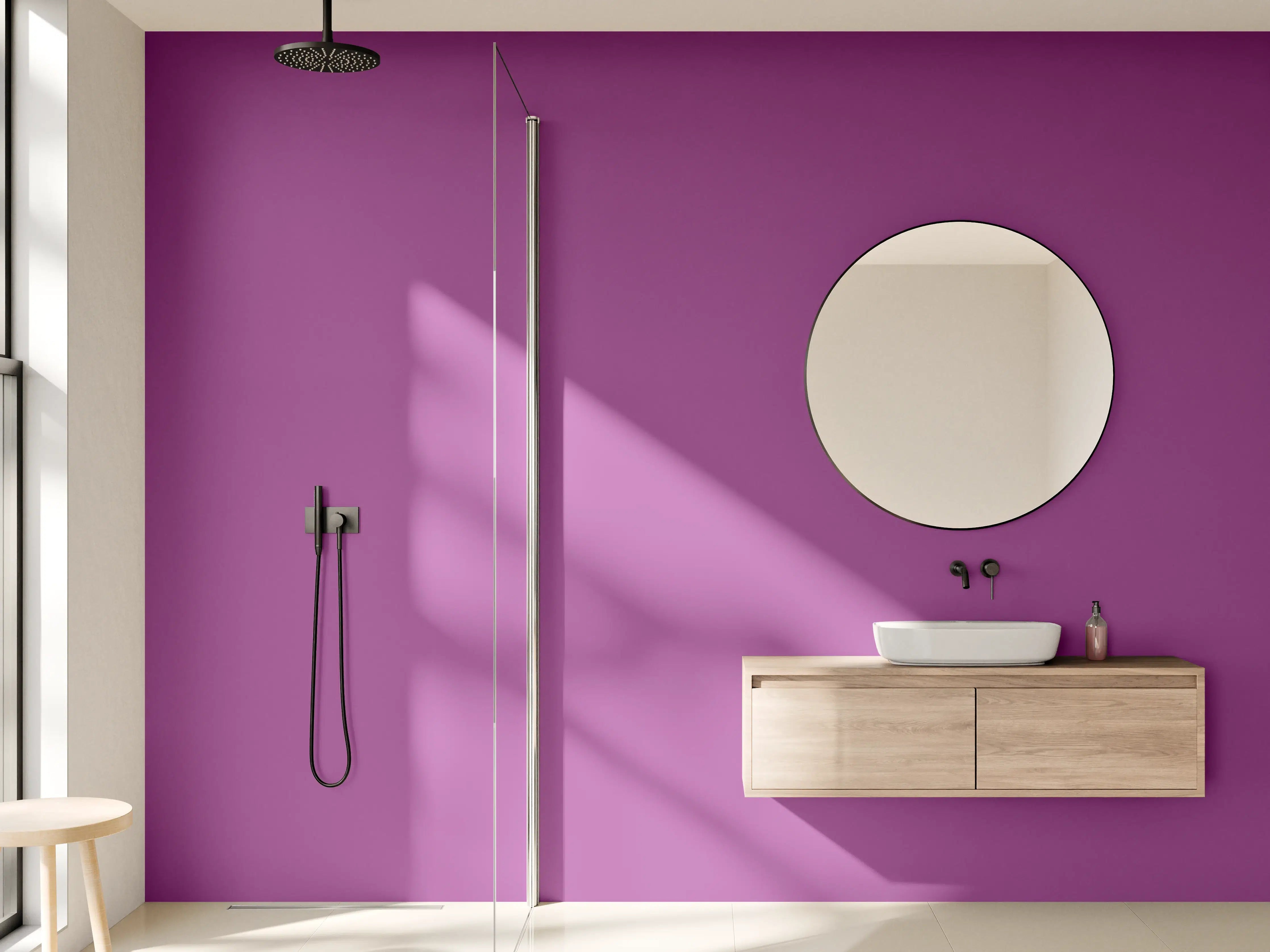 Wandverkleidung Bad - RAL 4008 (Signalviolett)