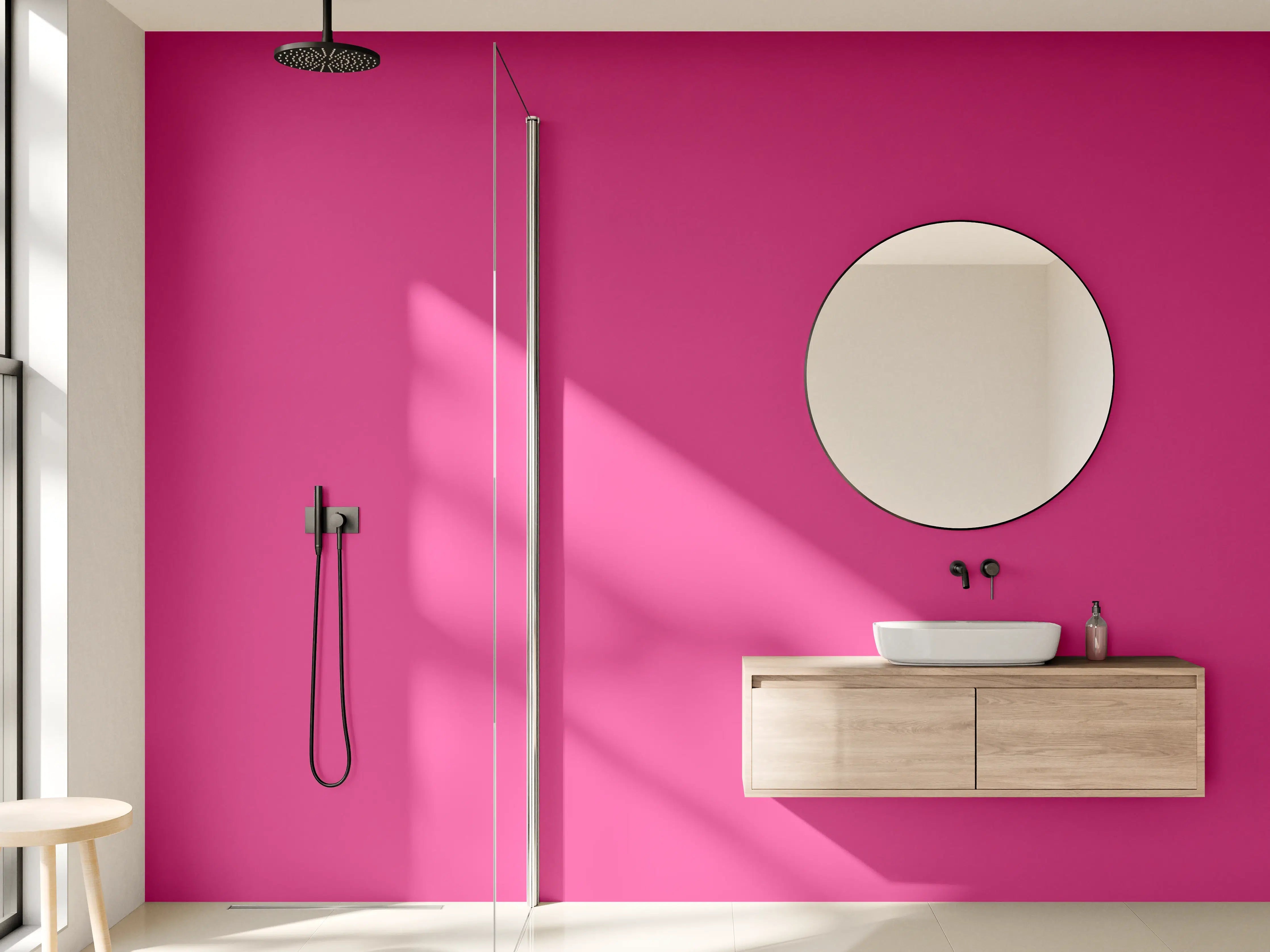 Wandverkleidung Bad - RAL 4010 (Telemagenta)