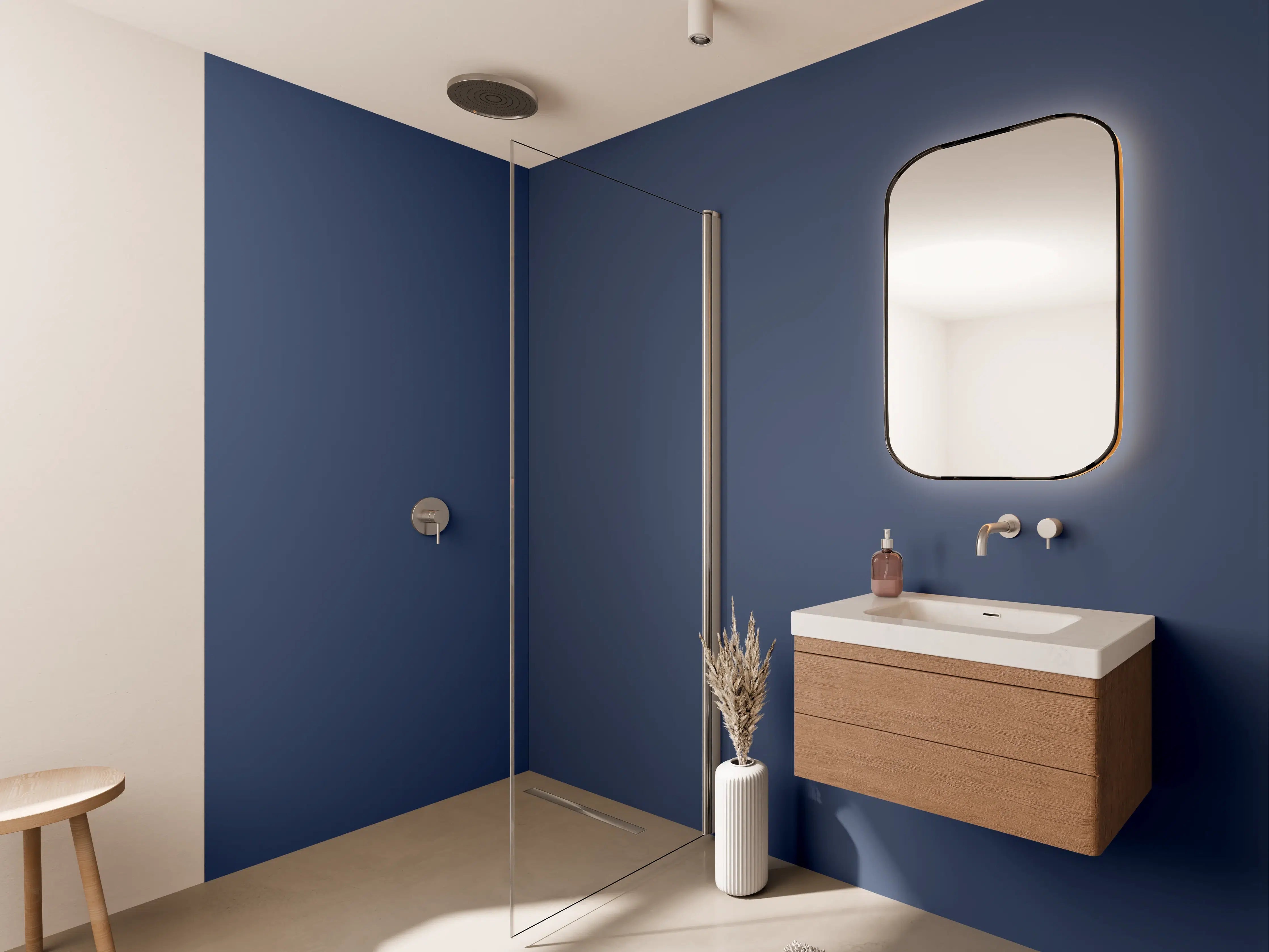 Wandverkleidung Bad - RAL 5000 (Violettblau)