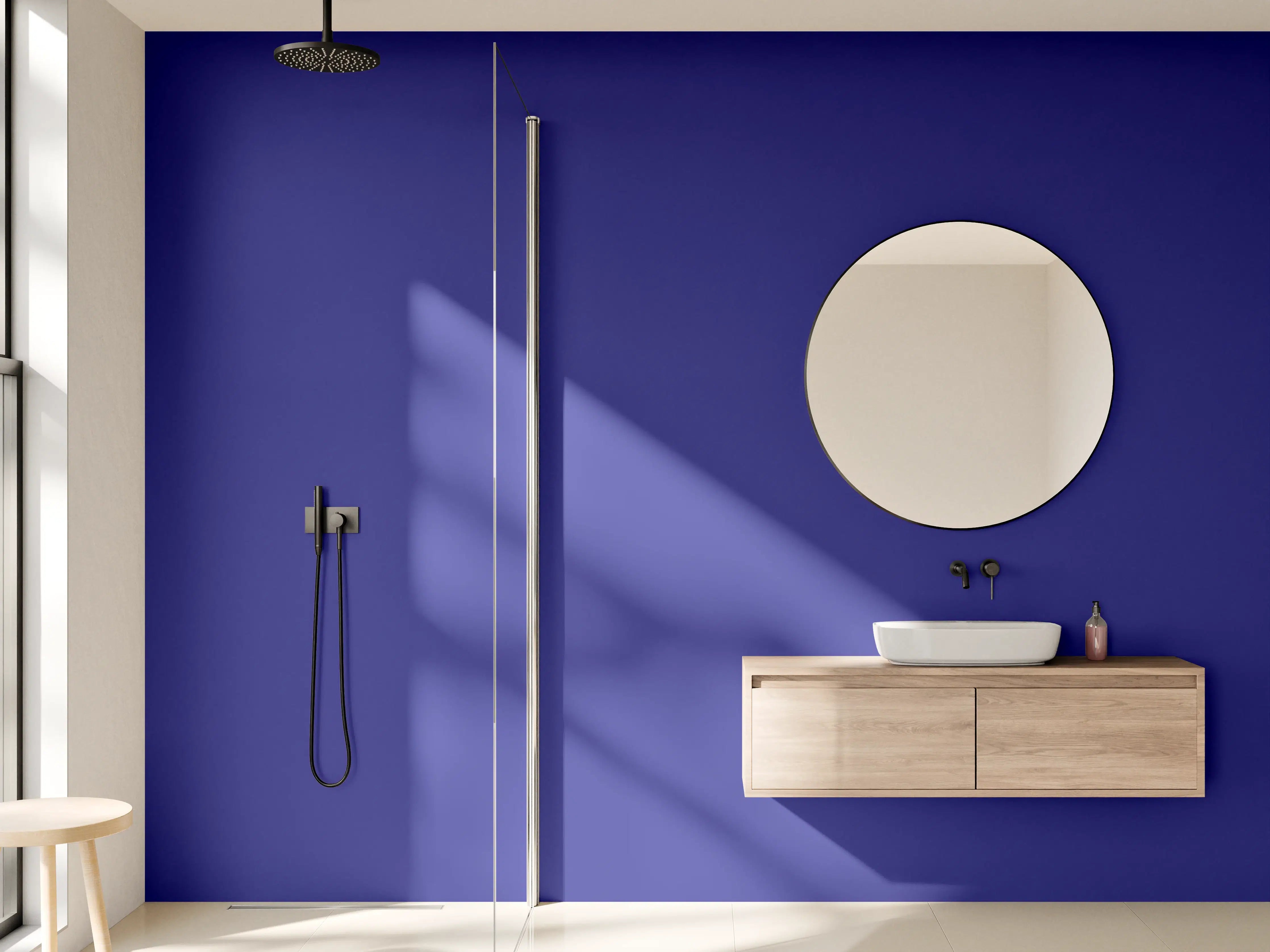Wandverkleidung Bad - RAL 5002 (Ultramarinblau)