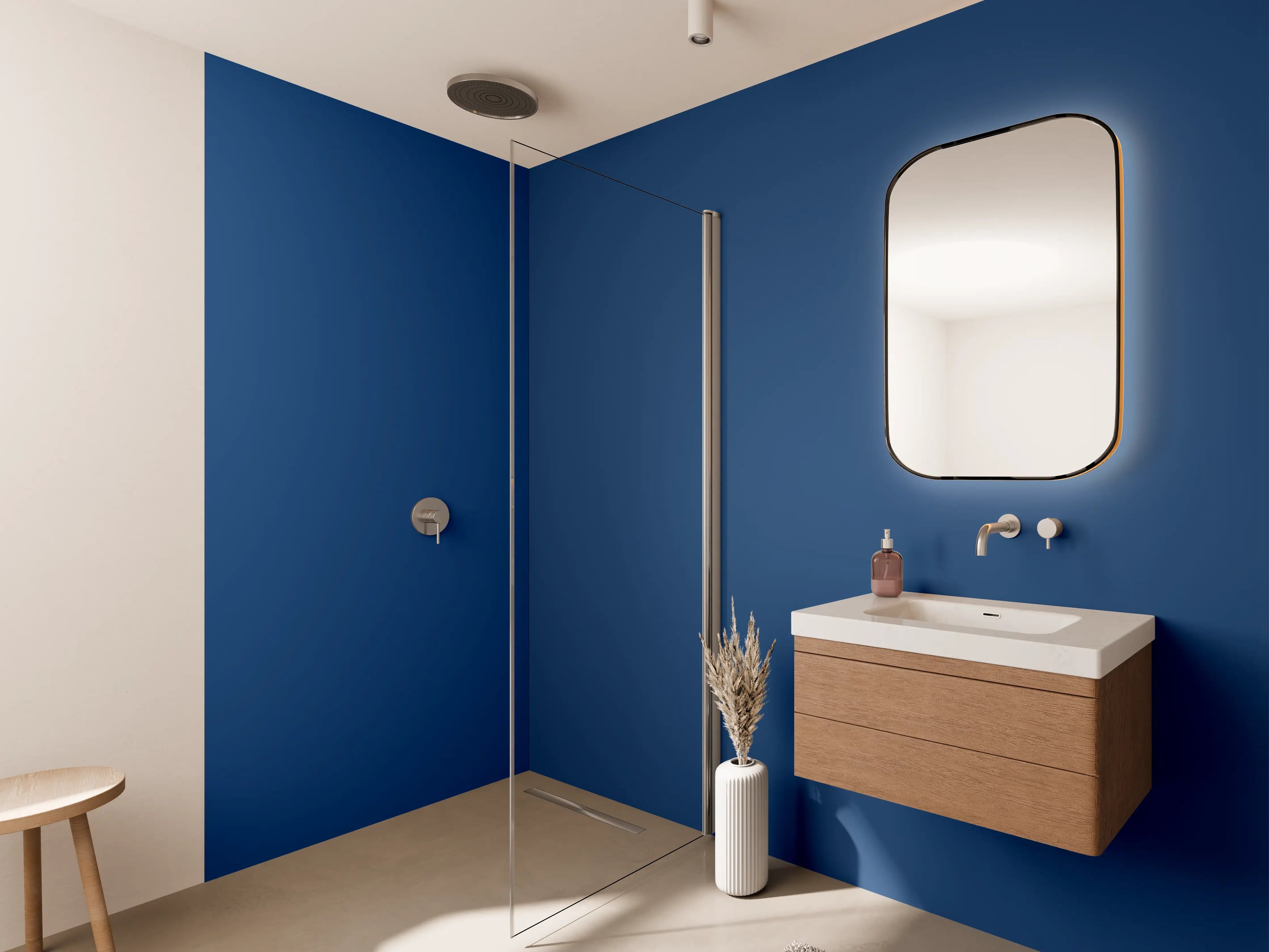 Wandverkleidung Bad - RAL 5010 (Enzianblau)
