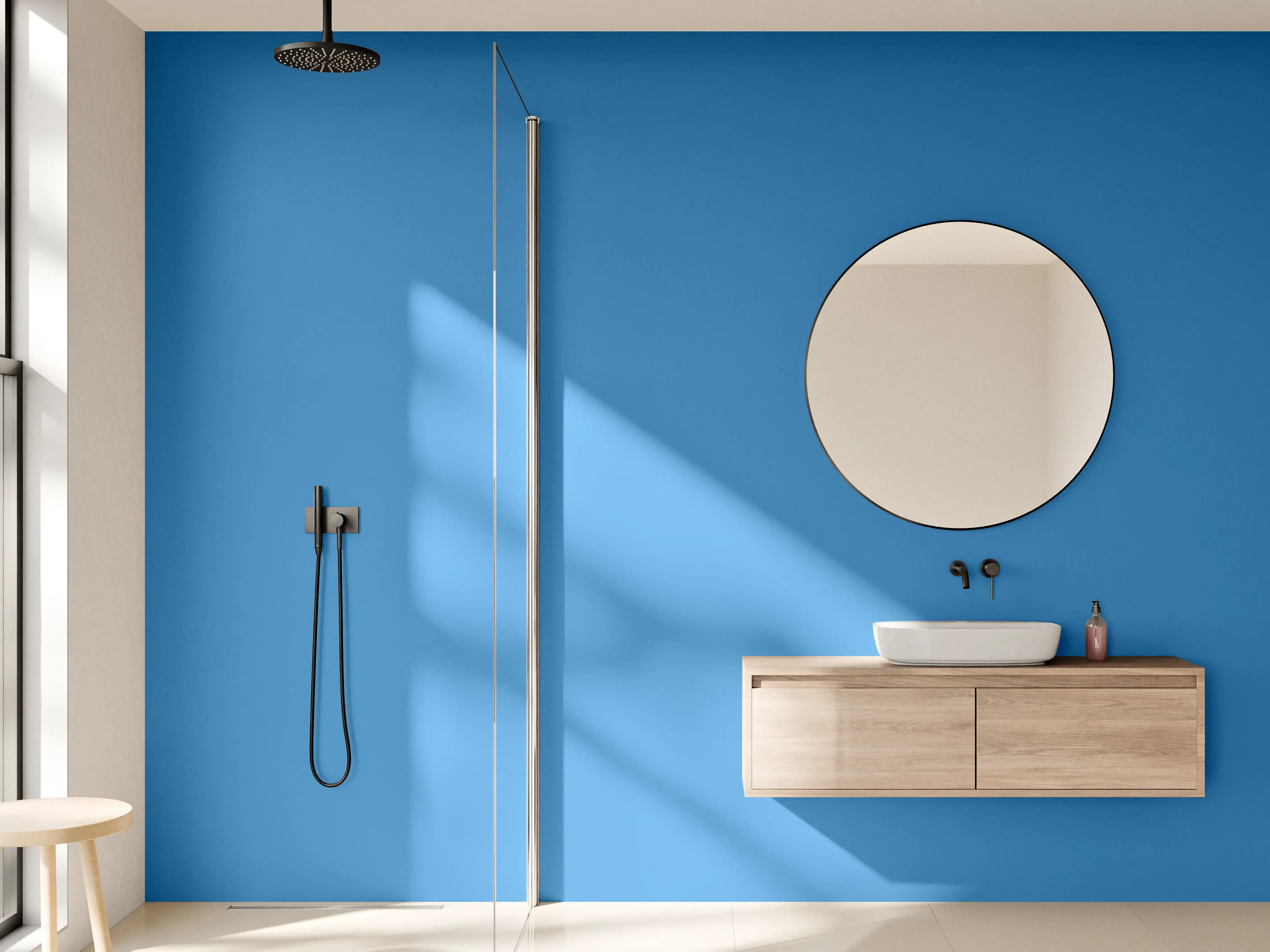 Wandverkleidung Bad - RAL 5012 (Hellblau)