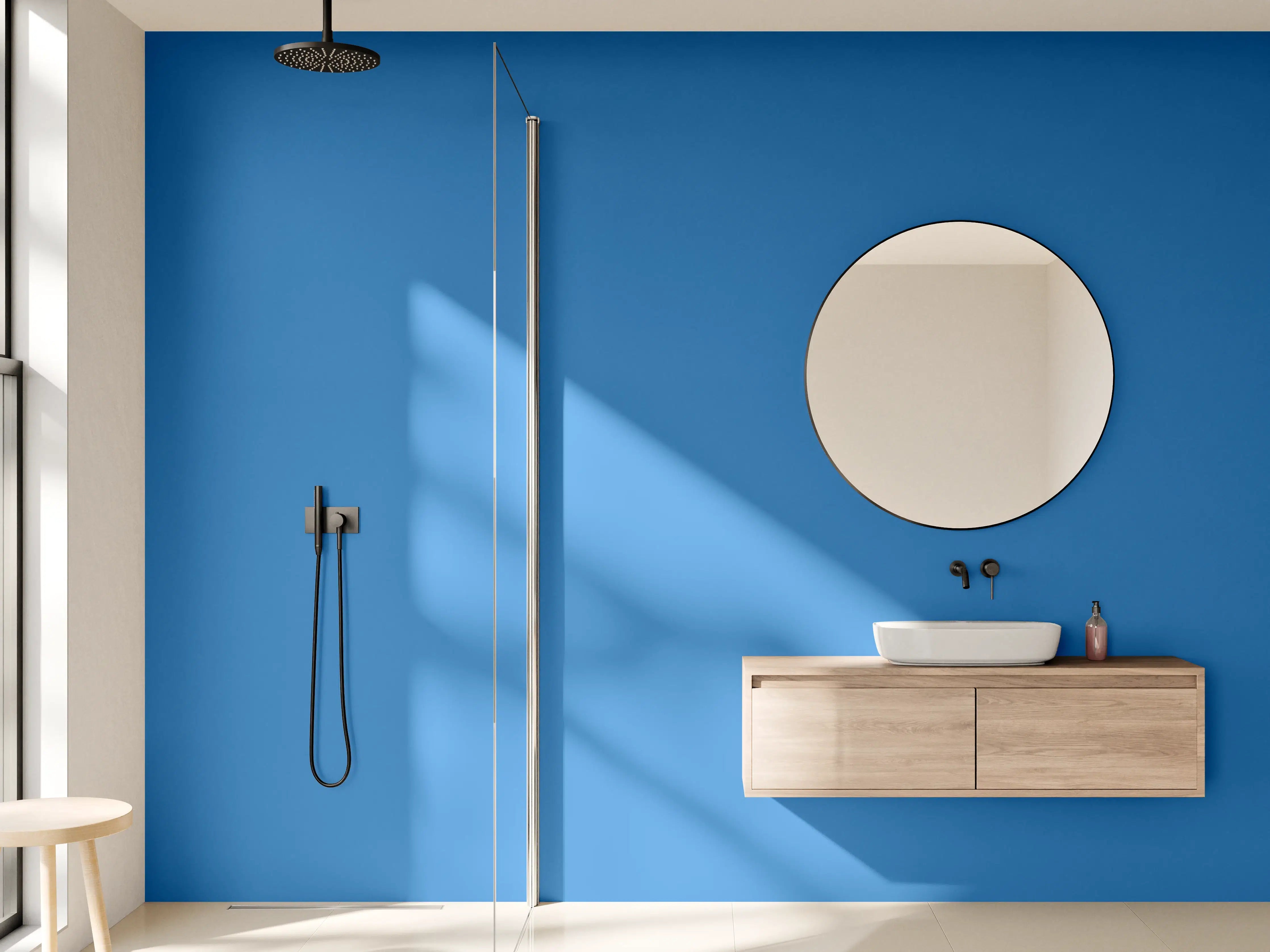 Wandverkleidung Bad - RAL 5015 (Himmelblau)
