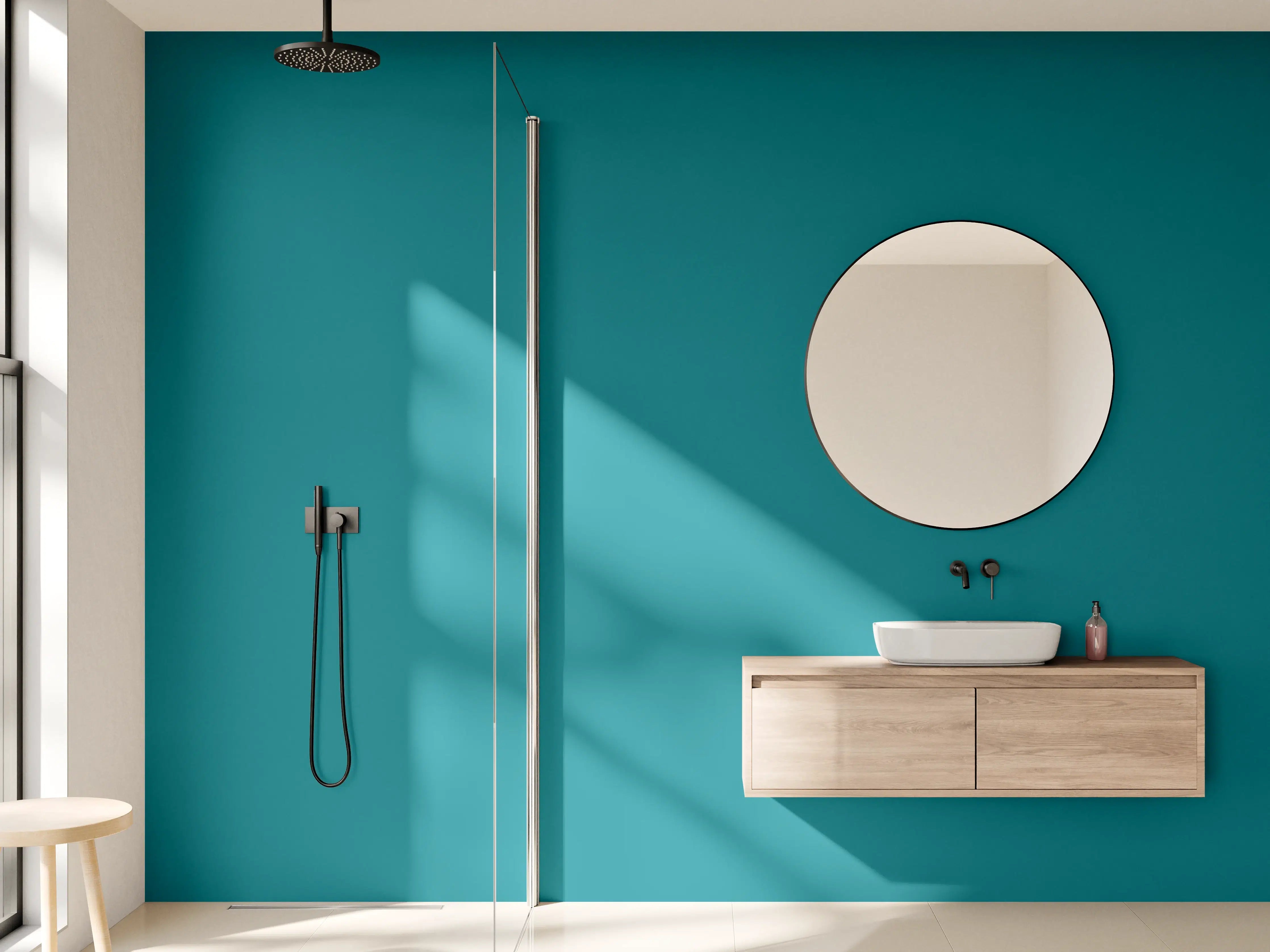 Wandverkleidung Bad - RAL 5021 (Wasserblau)