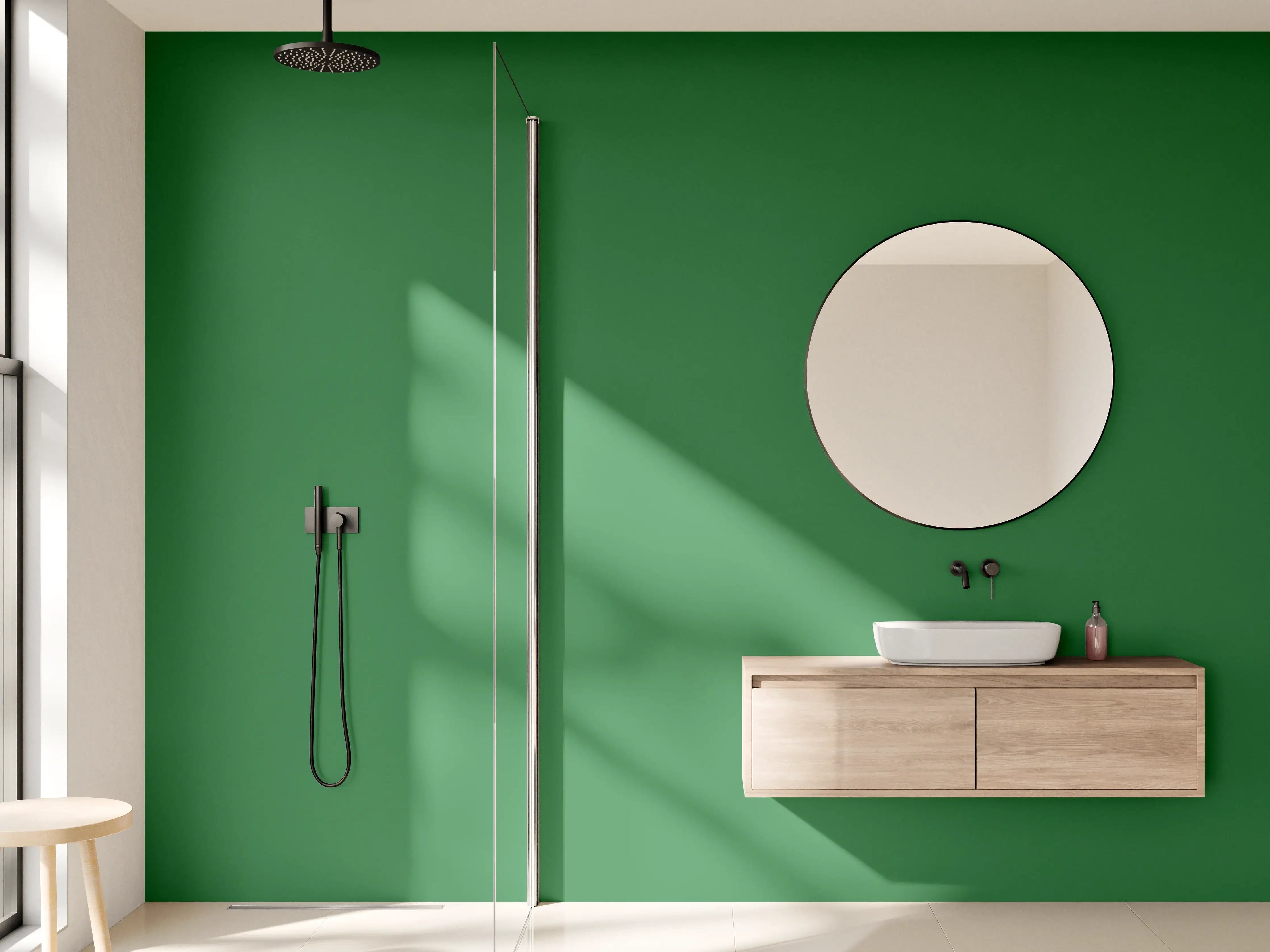 Wandverkleidung Bad - RAL 6001 (Smaragdgrün)