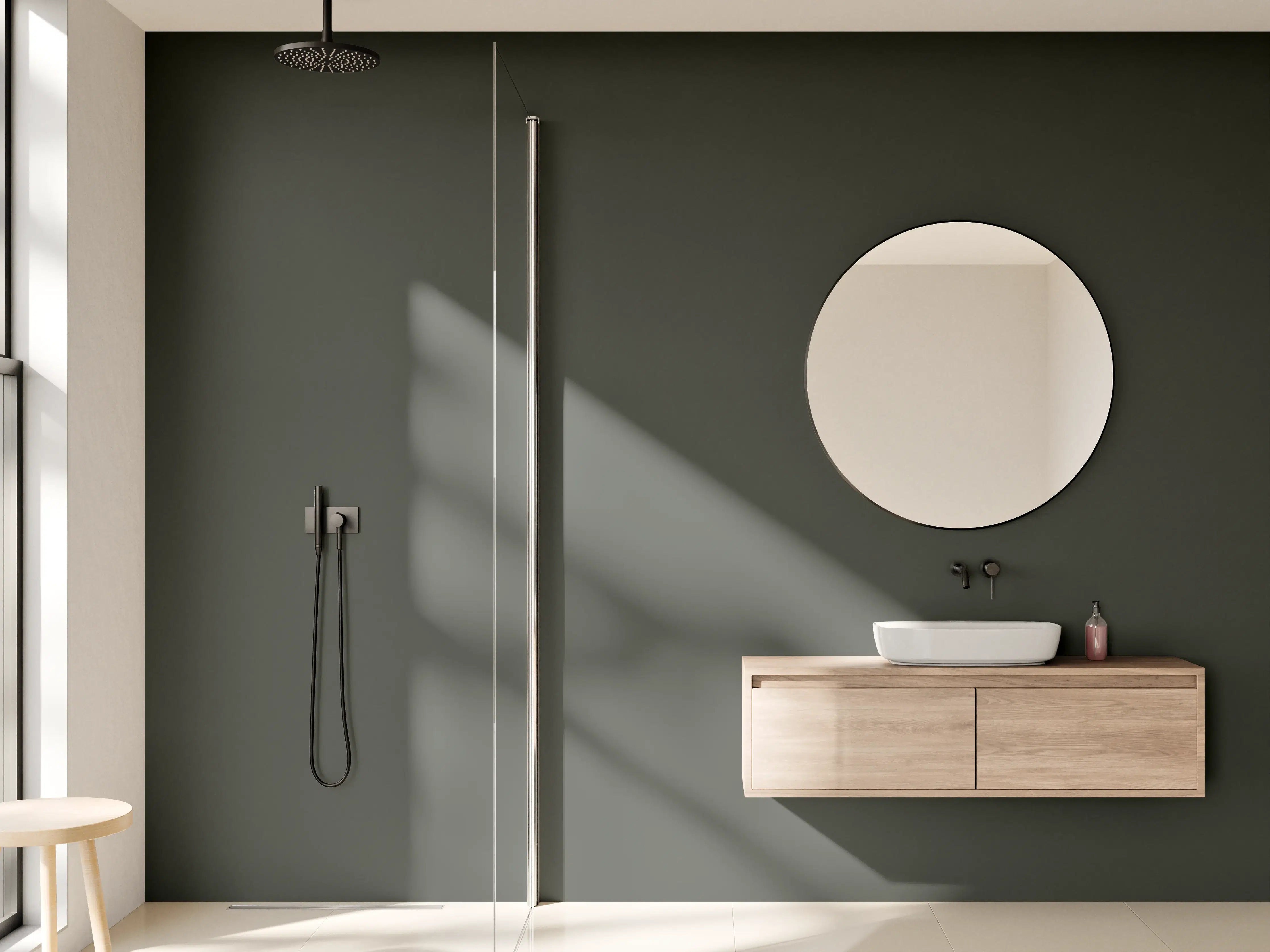 Wandverkleidung Bad - RAL 6006 (Olivgrau)