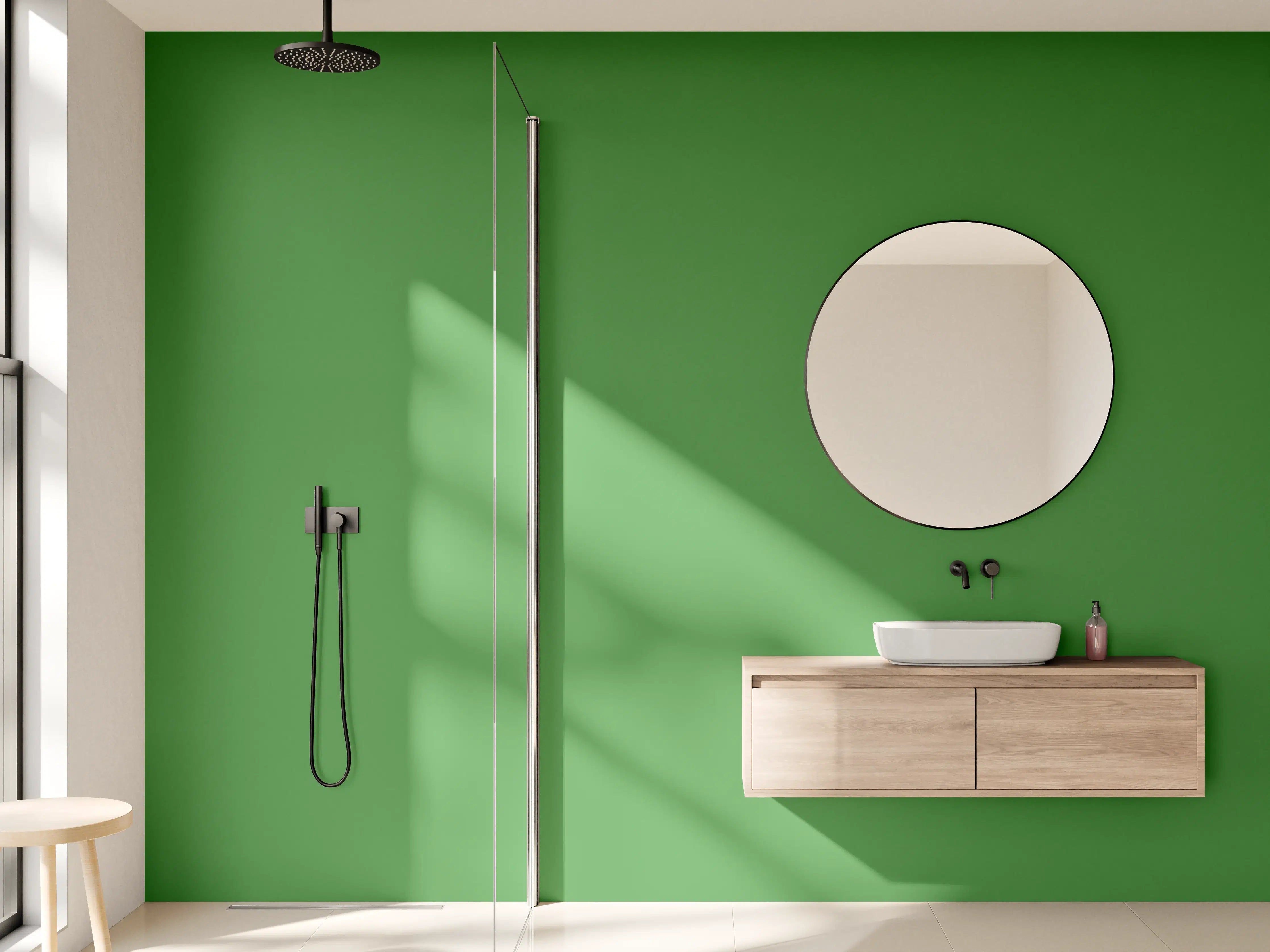 Wandverkleidung Bad - RAL 6017 (Maigrün)