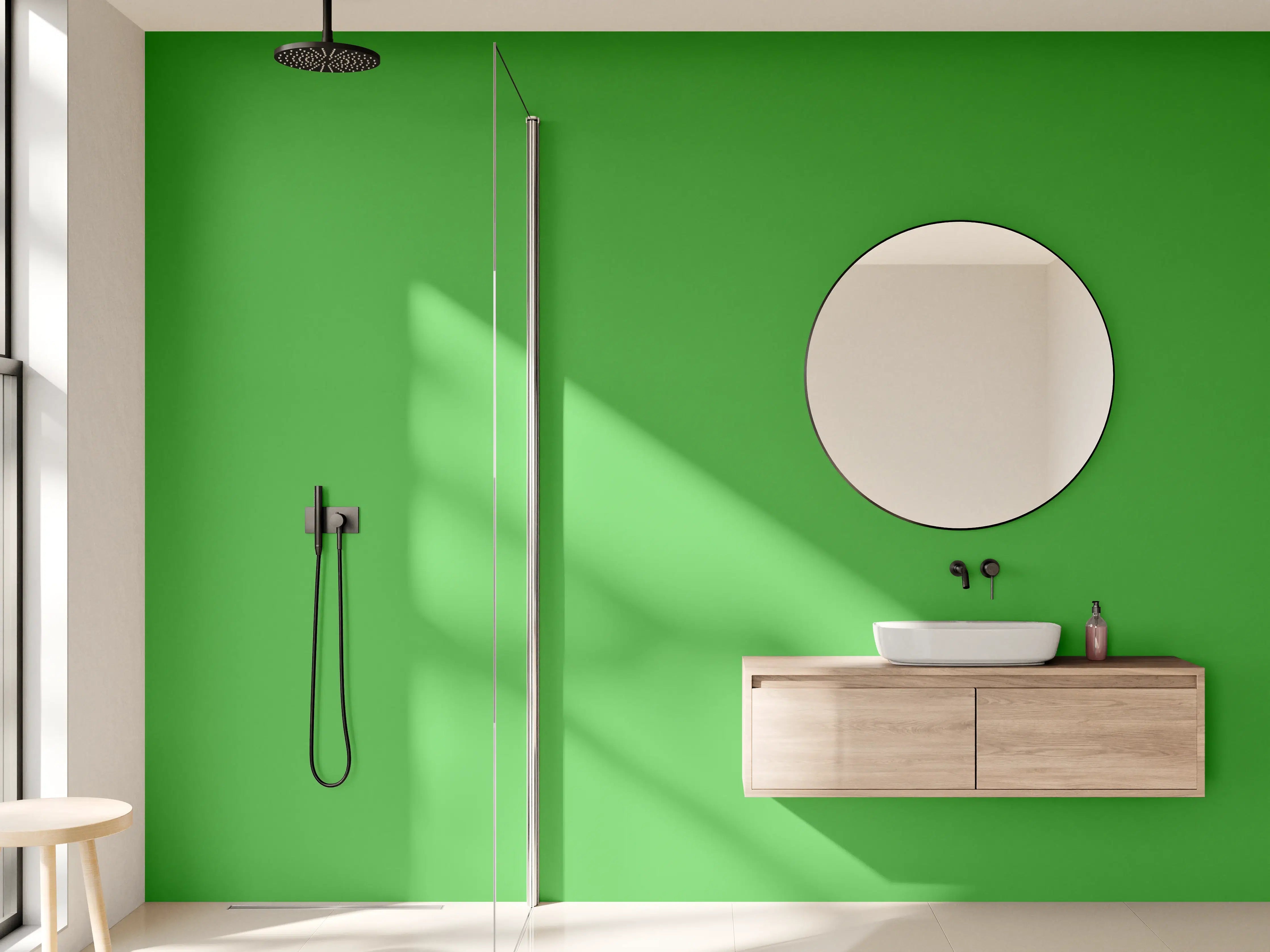 Wandverkleidung Bad - RAL 6018 (Gelbgrün)