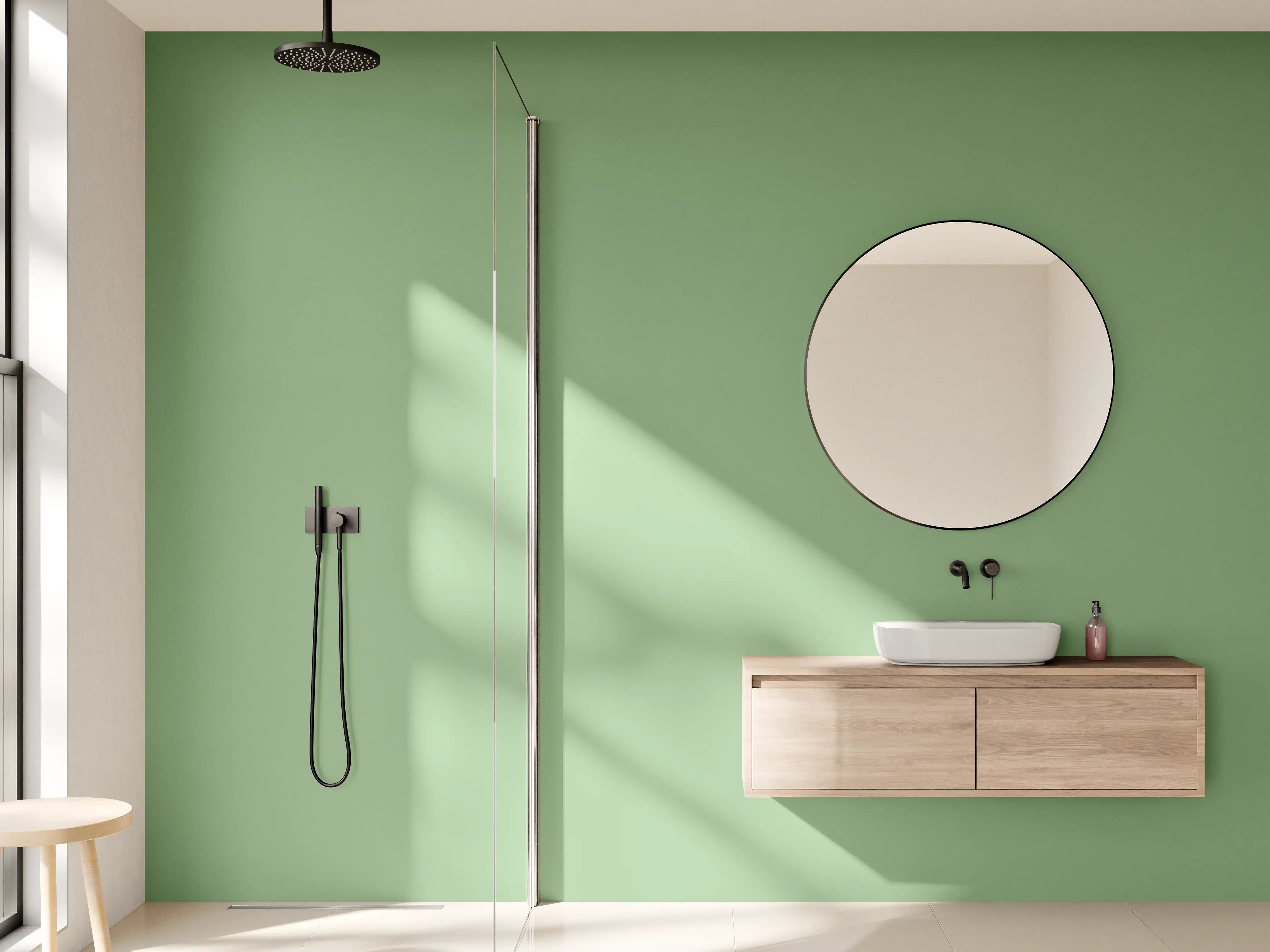 Wandverkleidung Bad - RAL 6021 (Blassgrün)