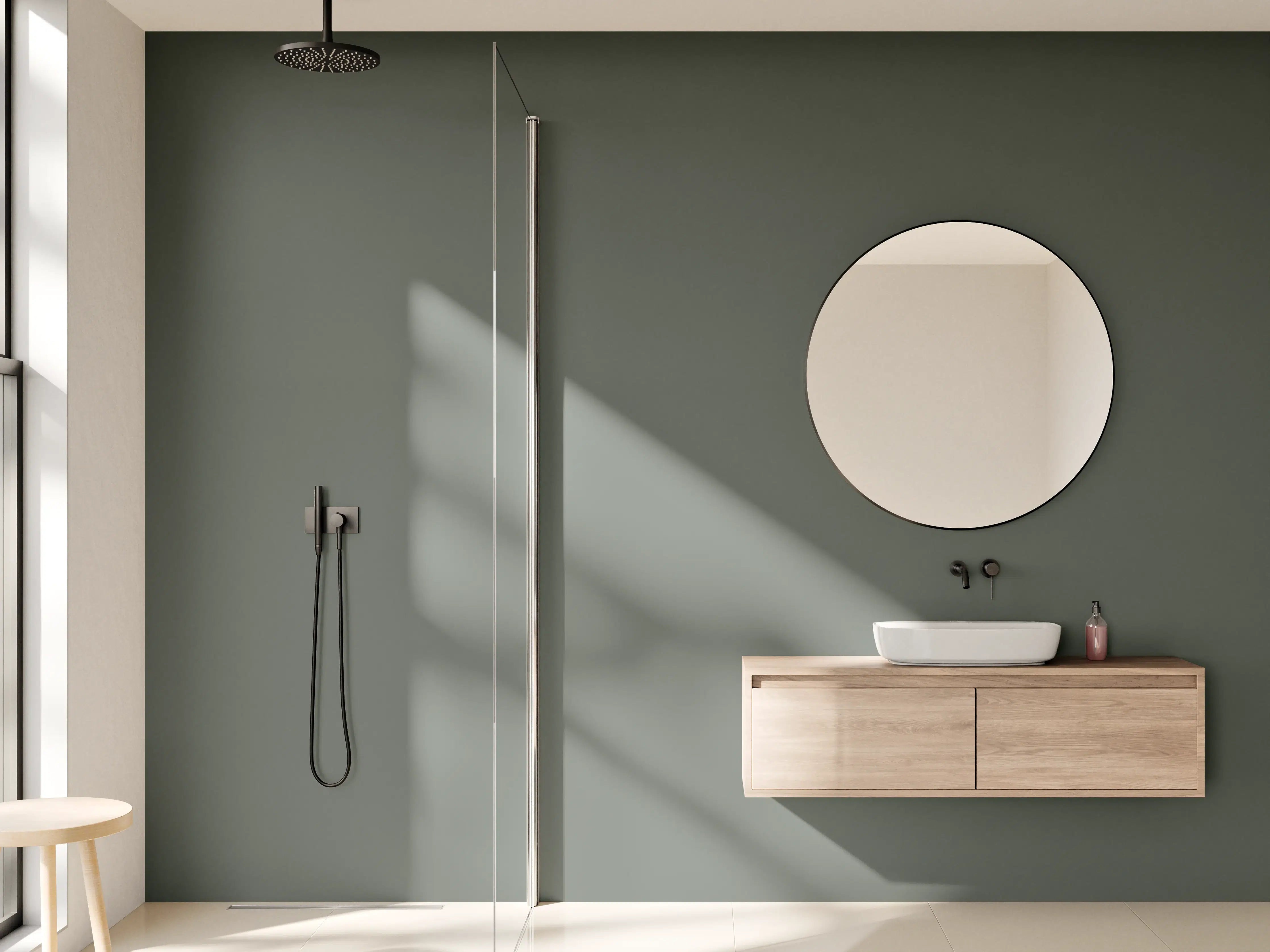 Wandverkleidung Bad - RAL 7009 (Grüngrau)