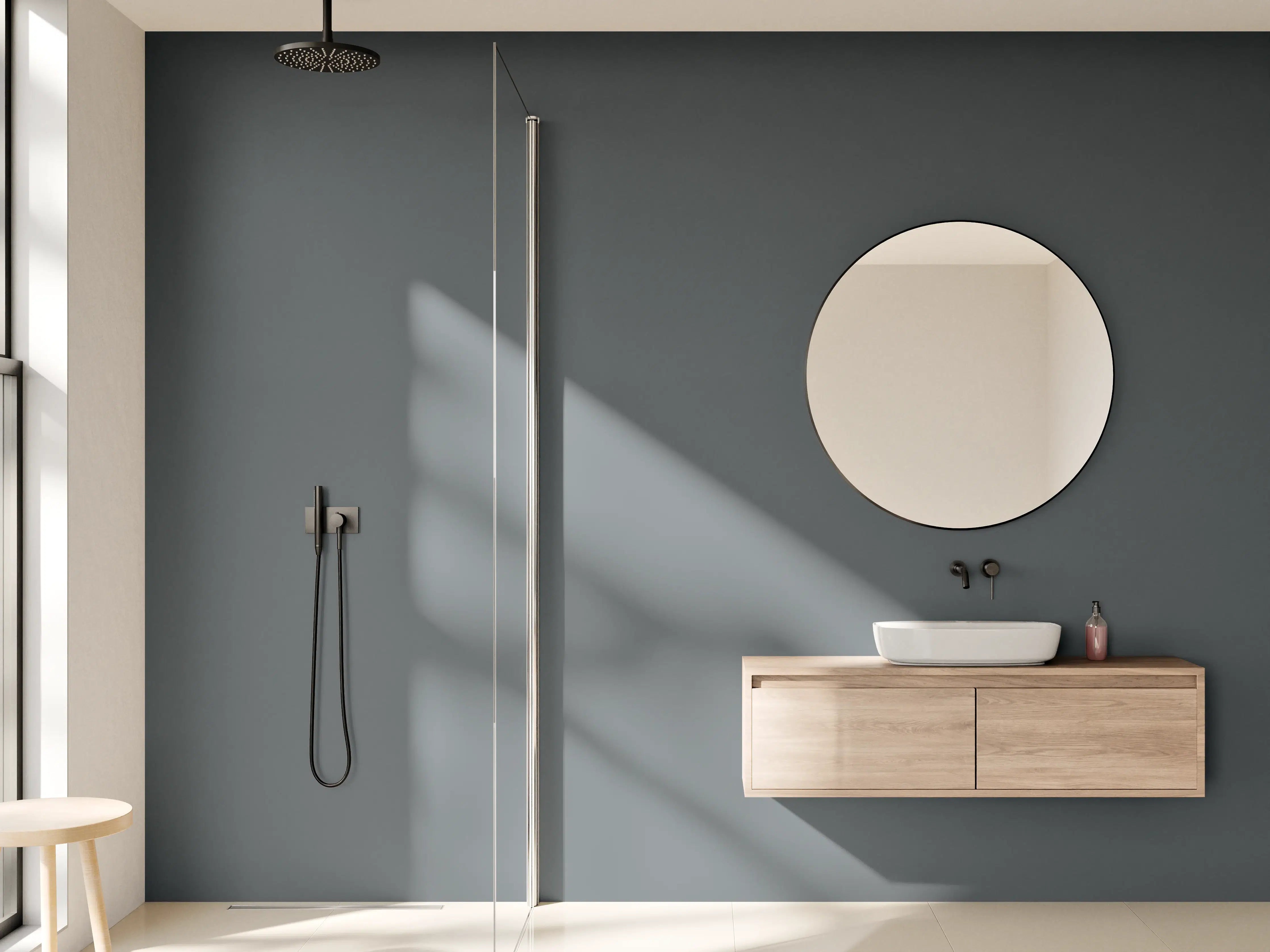 Wandverkleidung Bad - RAL 7011 (Eisengrau)