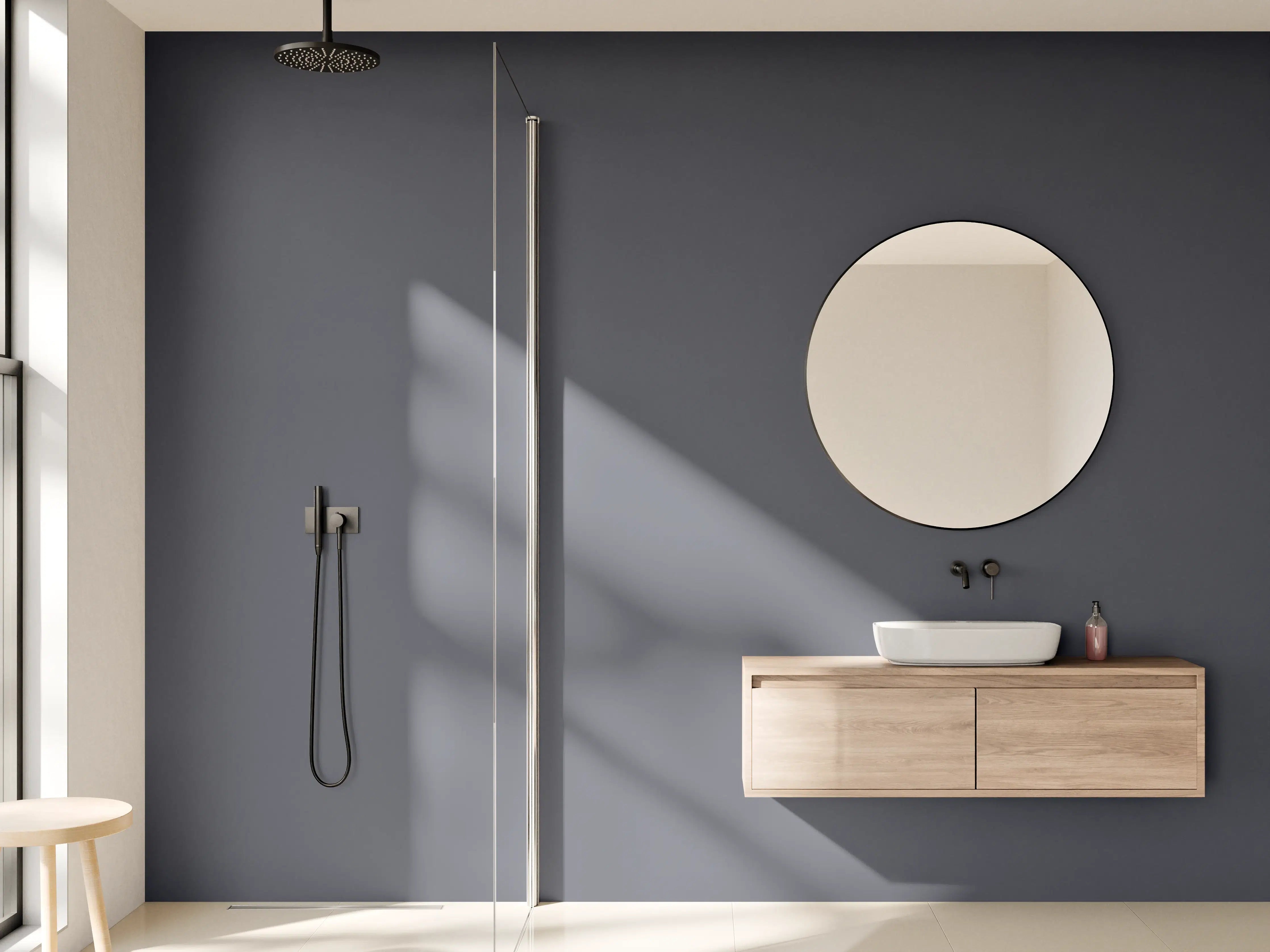 Wandverkleidung Bad - RAL 7015 (Schiefergrau)