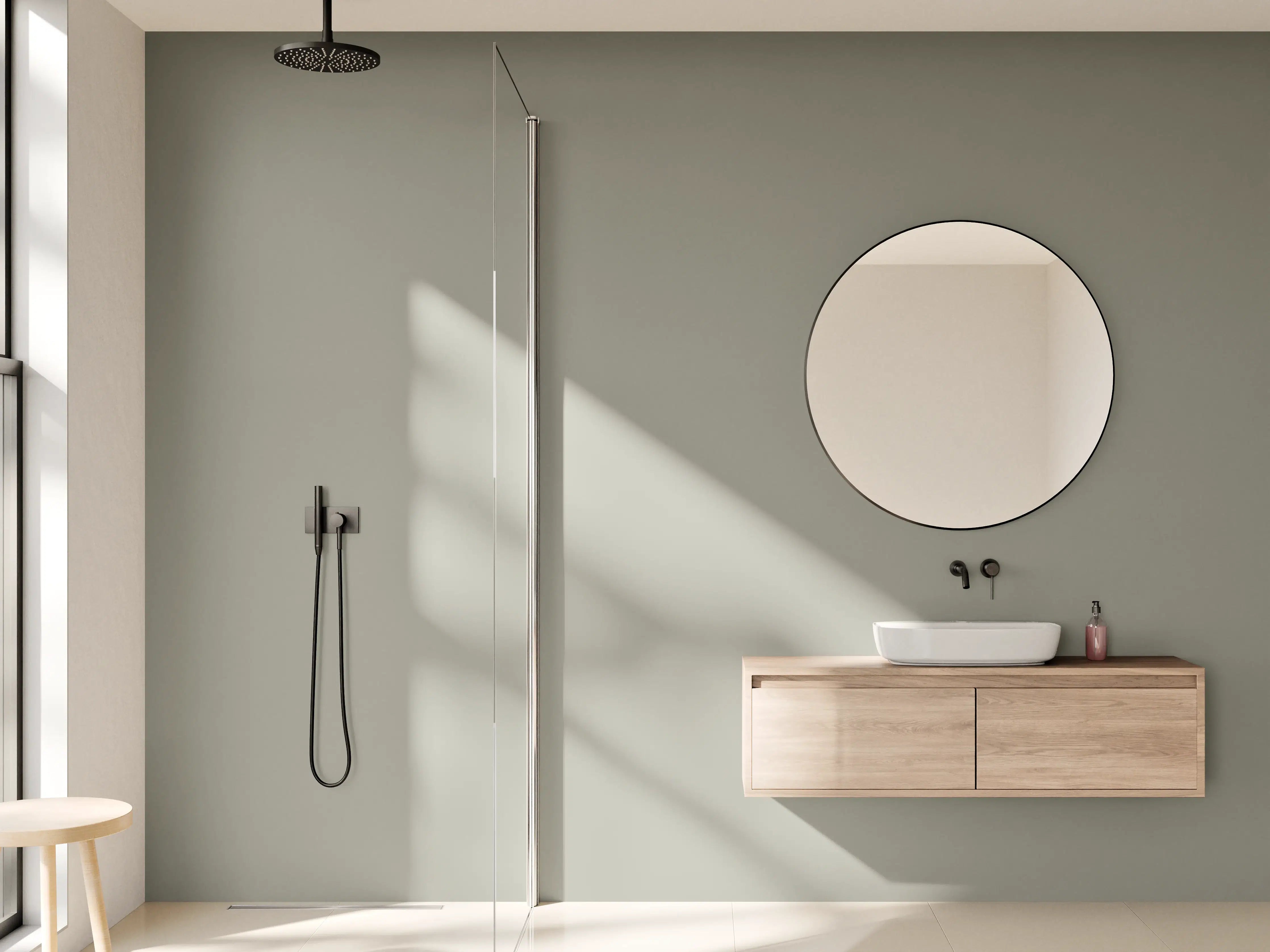 Wandverkleidung Bad - RAL 7030 (Steingrau)