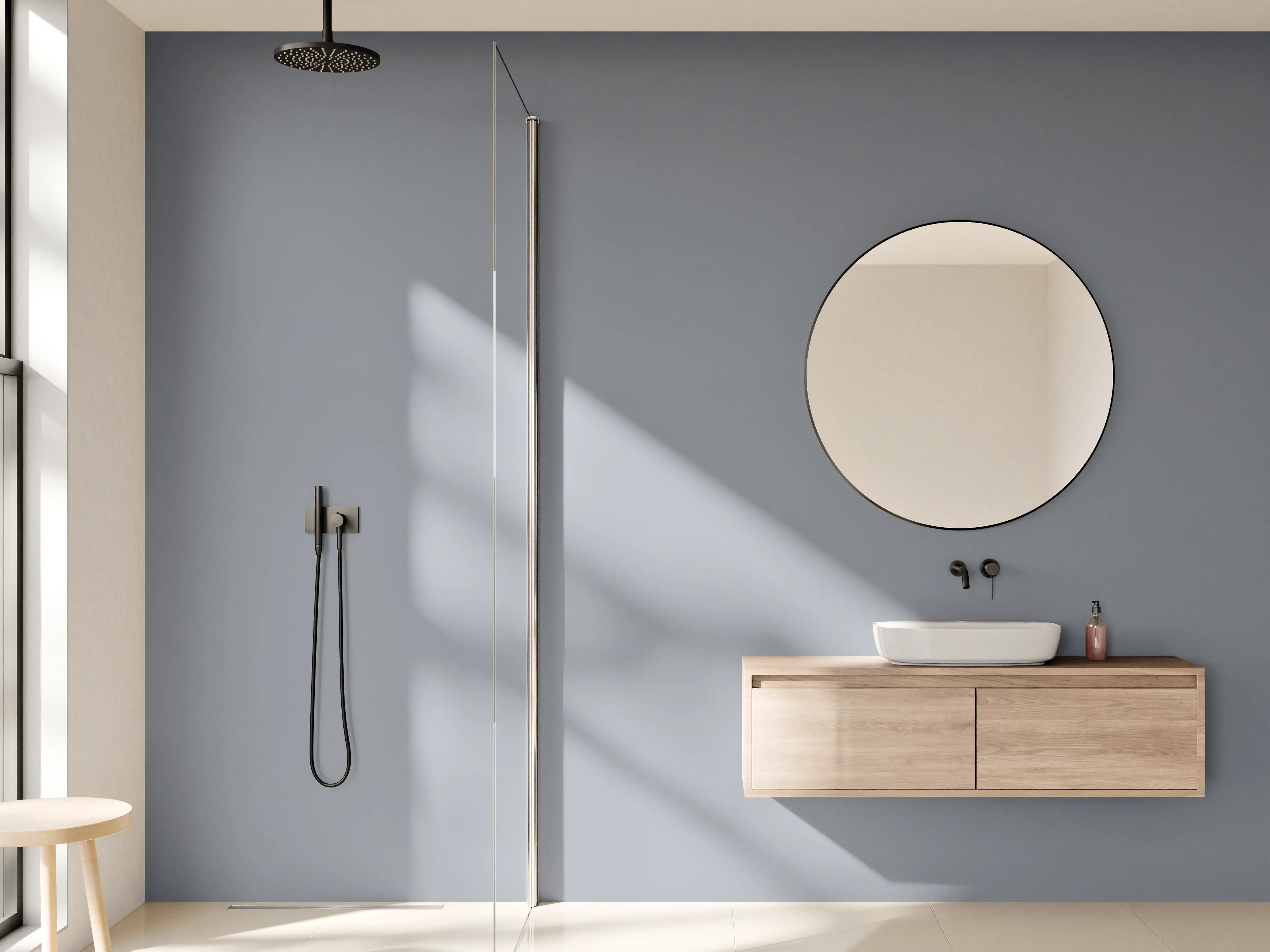 Wandverkleidung Bad - RAL 7046 (Telegrau 2)