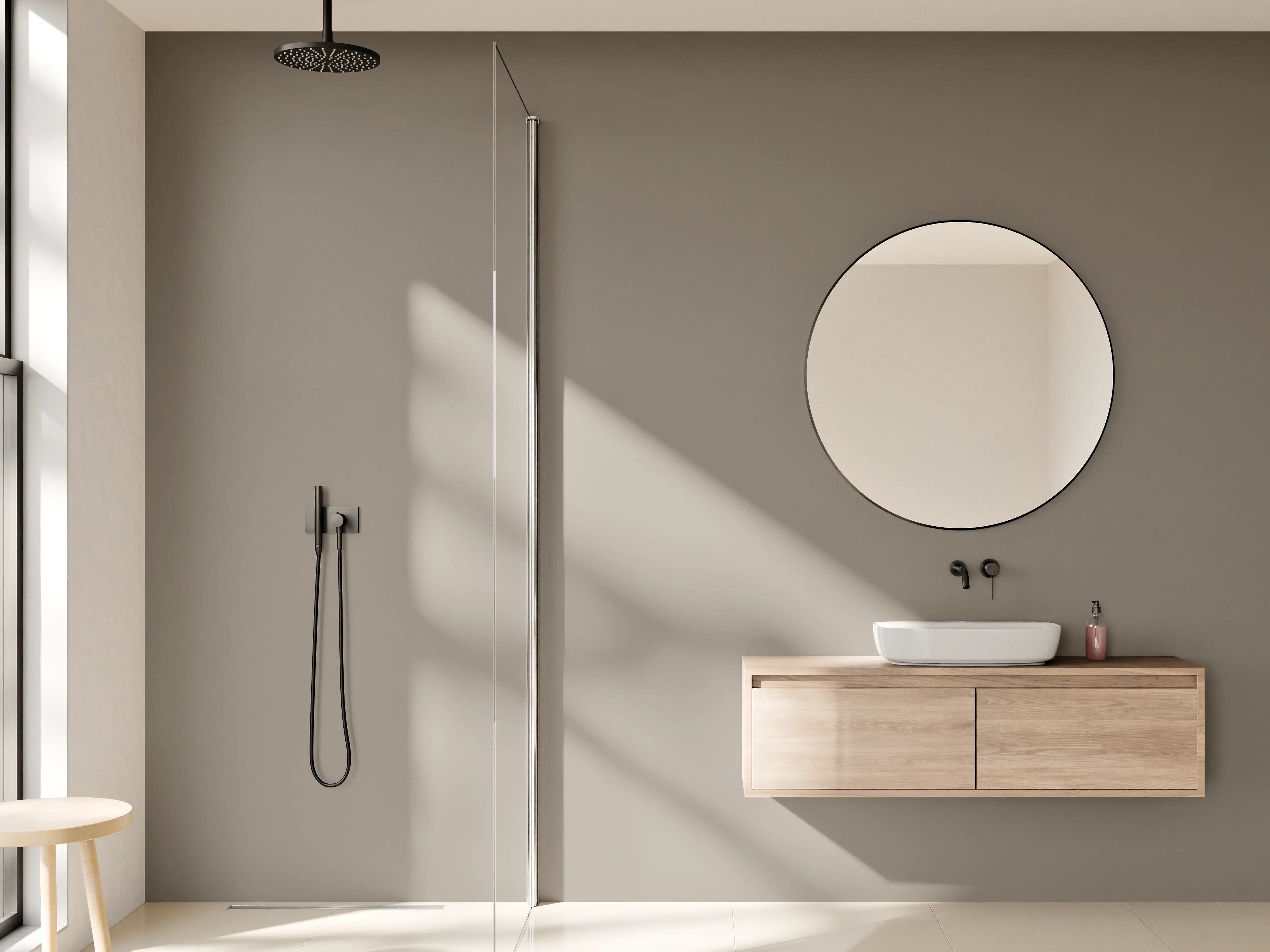 Wandverkleidung Bad - RAL 7048 (Perlmuttgrau)