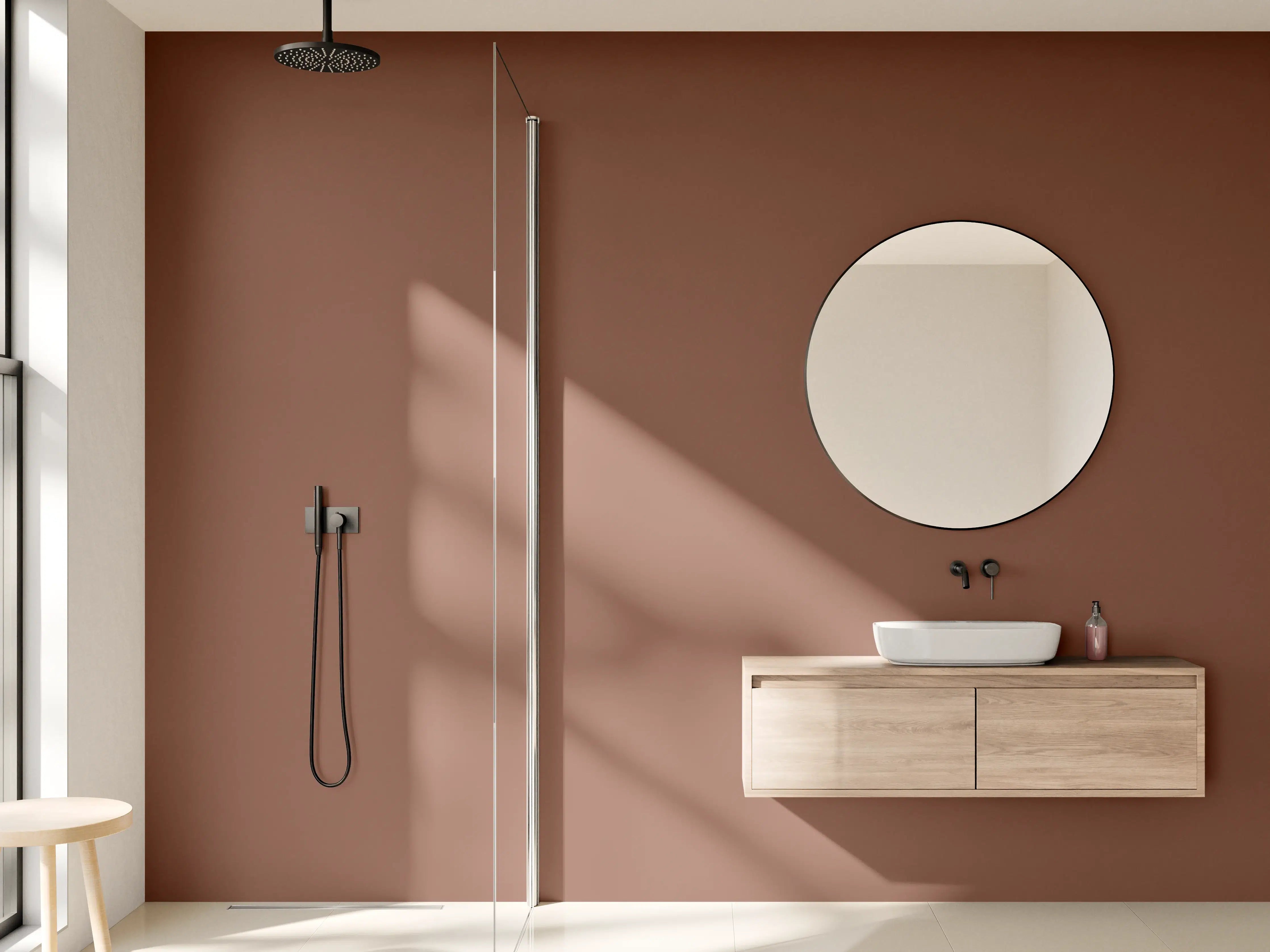 Wandverkleidung Bad - RAL 8002 (Signalbraun)