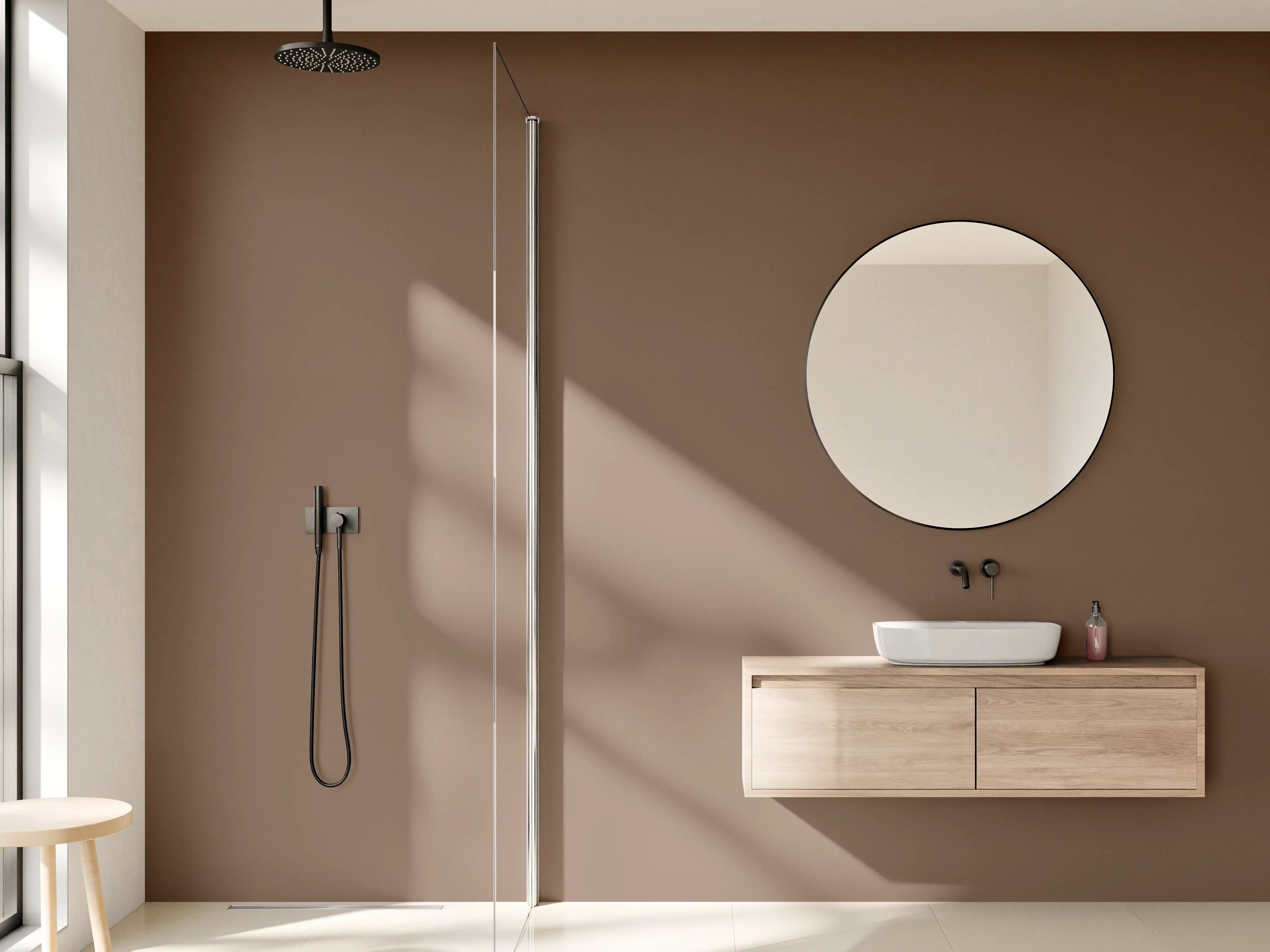 Wandverkleidung Bad - RAL 8025 (Blassbraun)