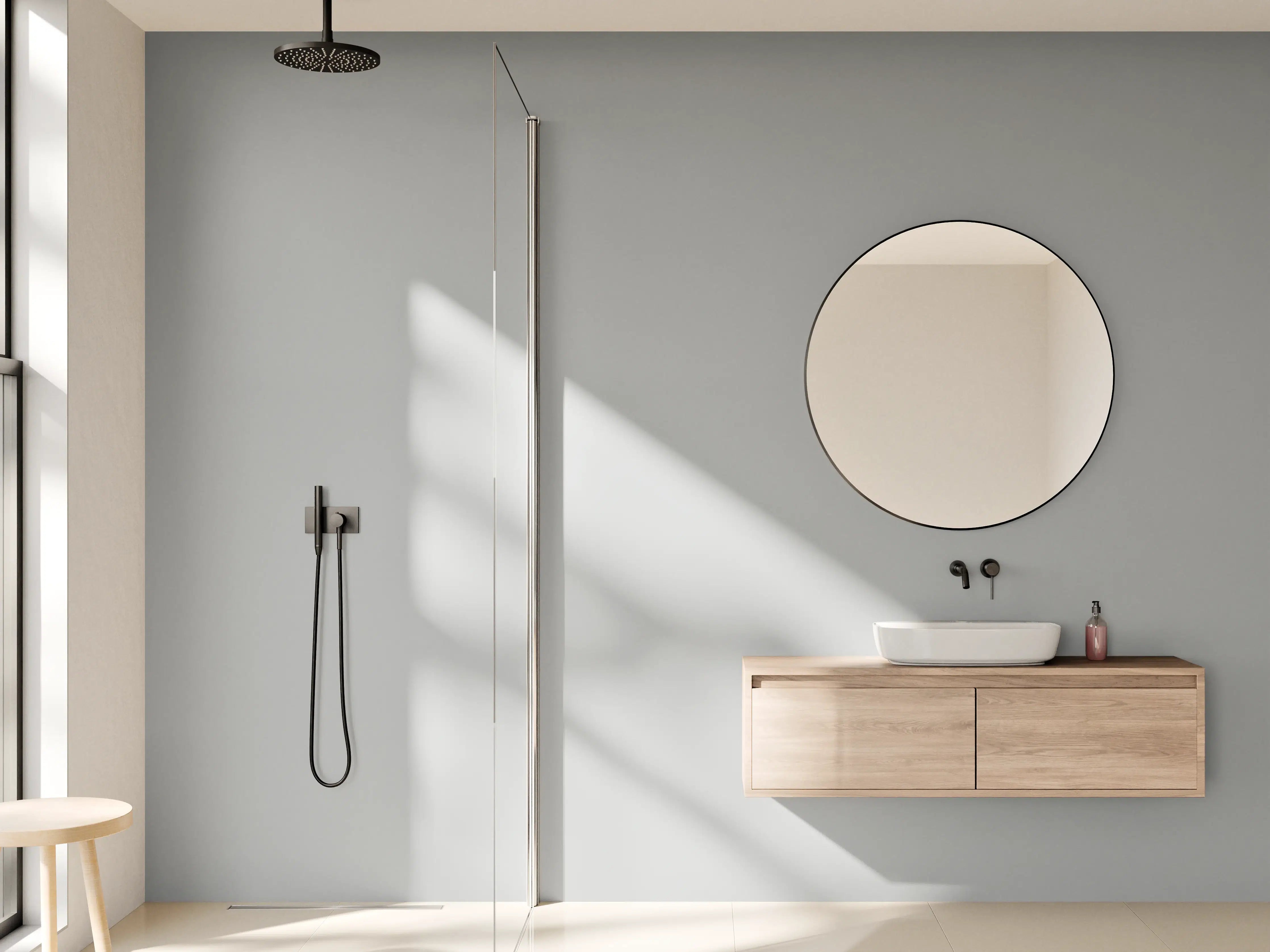 Wandverkleidung Bad - RAL 9006 (Weißaluminium)