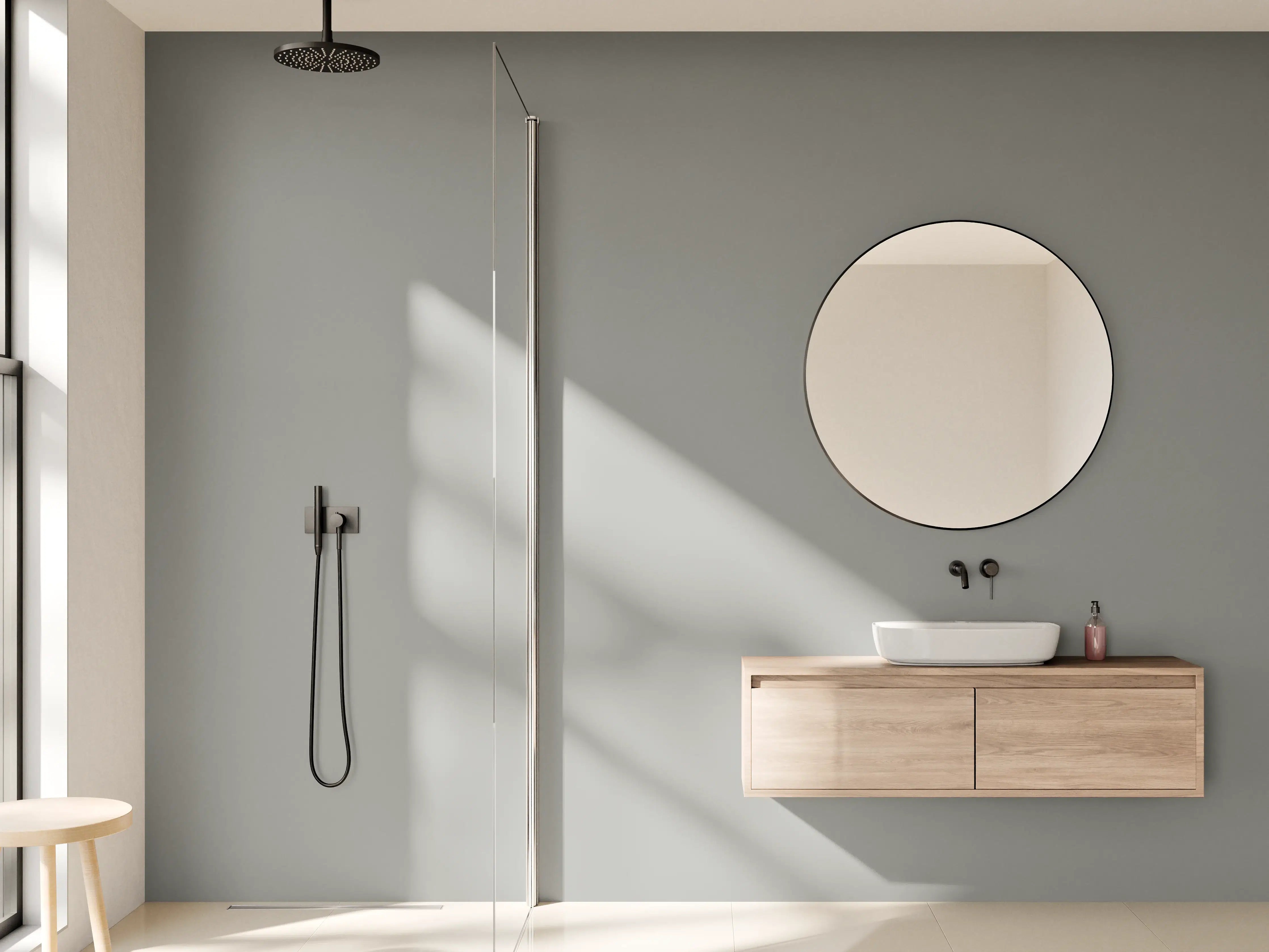 Wandverkleidung Bad - RAL 9007 (Graualuminium)