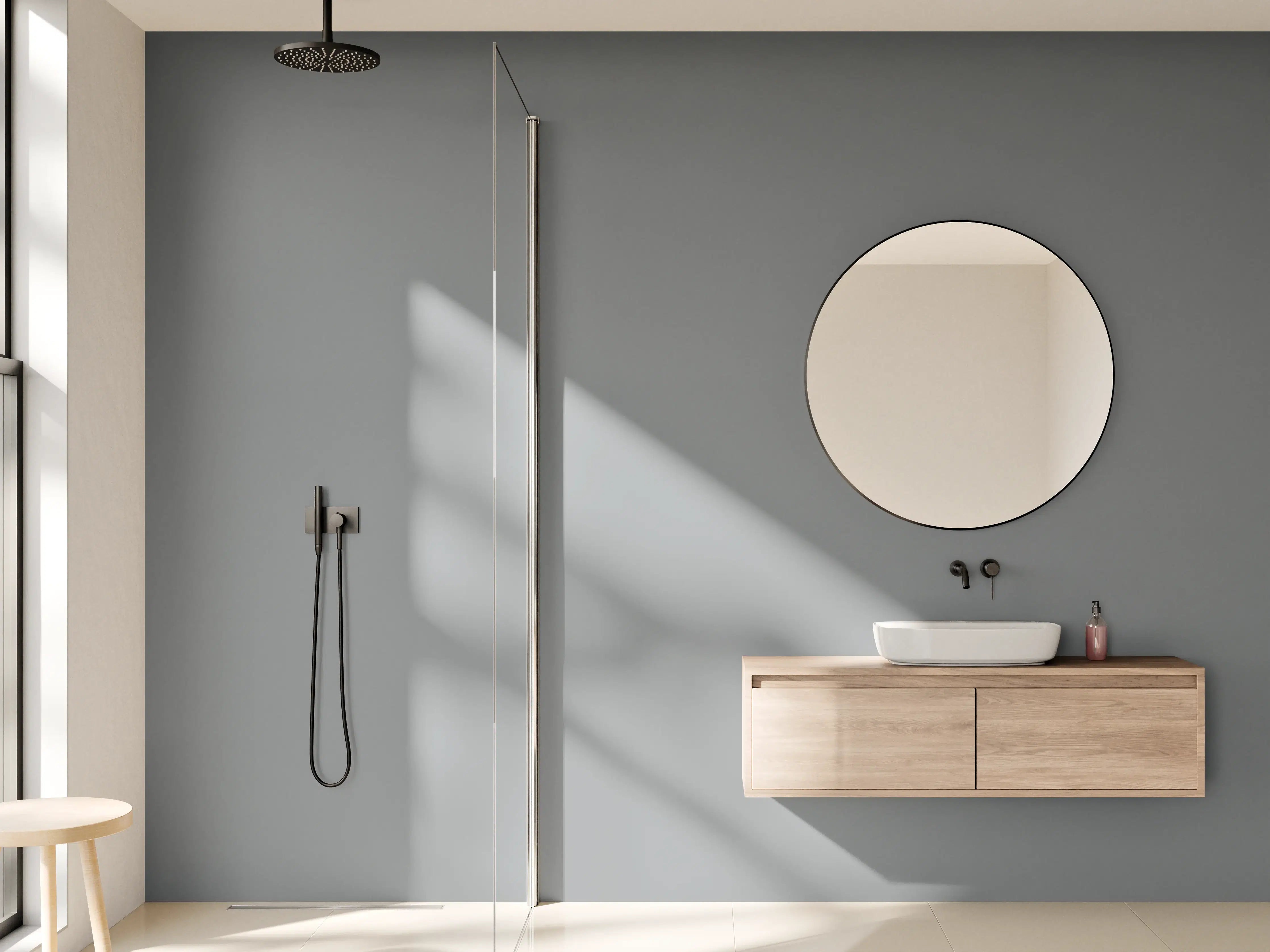 Wandverkleidung Bad - RAL 9023 (Perlgrau dunkelgrau)