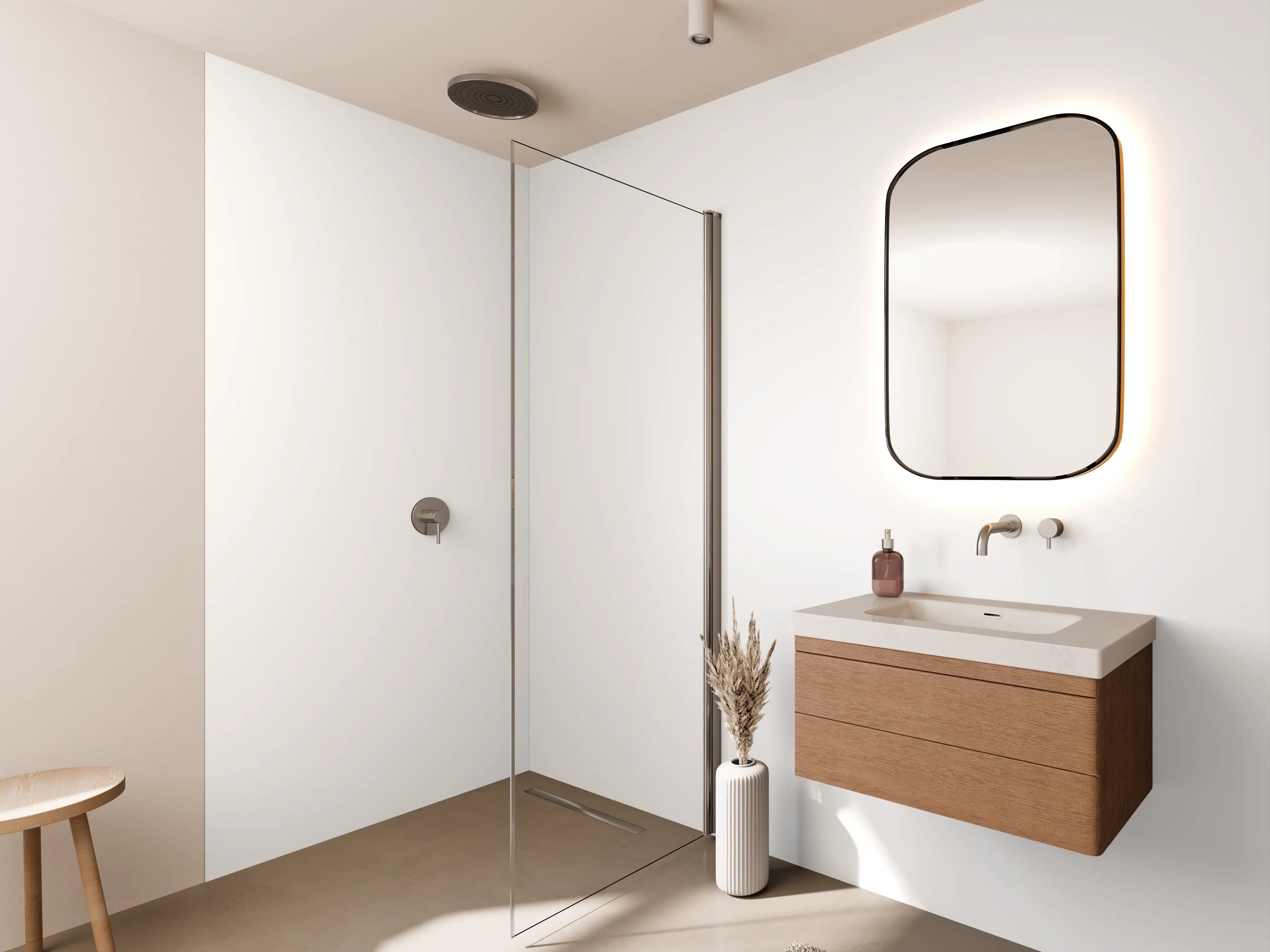 Wandverkleidung Bad - RAL Farbe Weiß