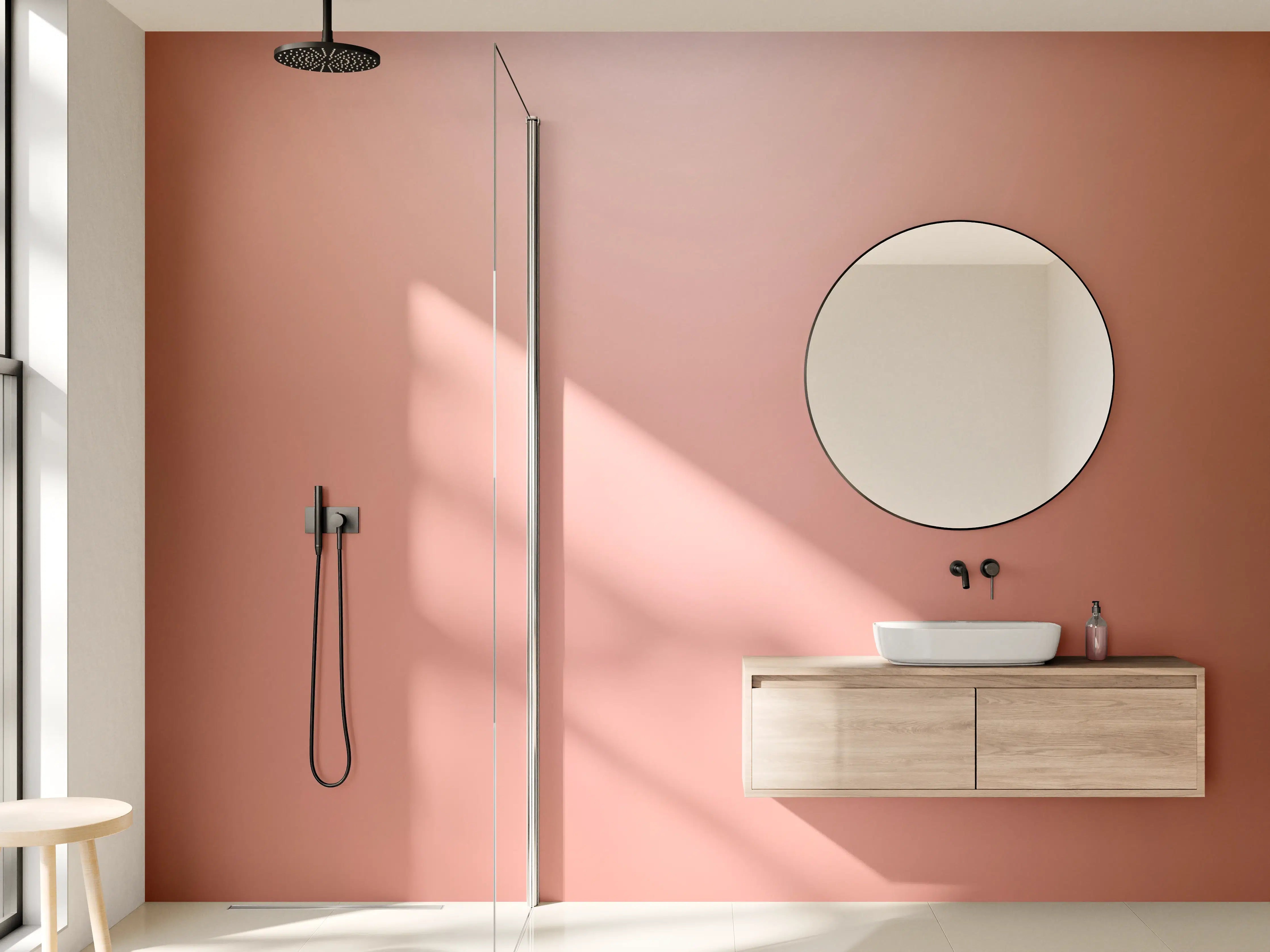 Wandverkleidung Bad - Rosegold Farbverlauf Hintergrund
