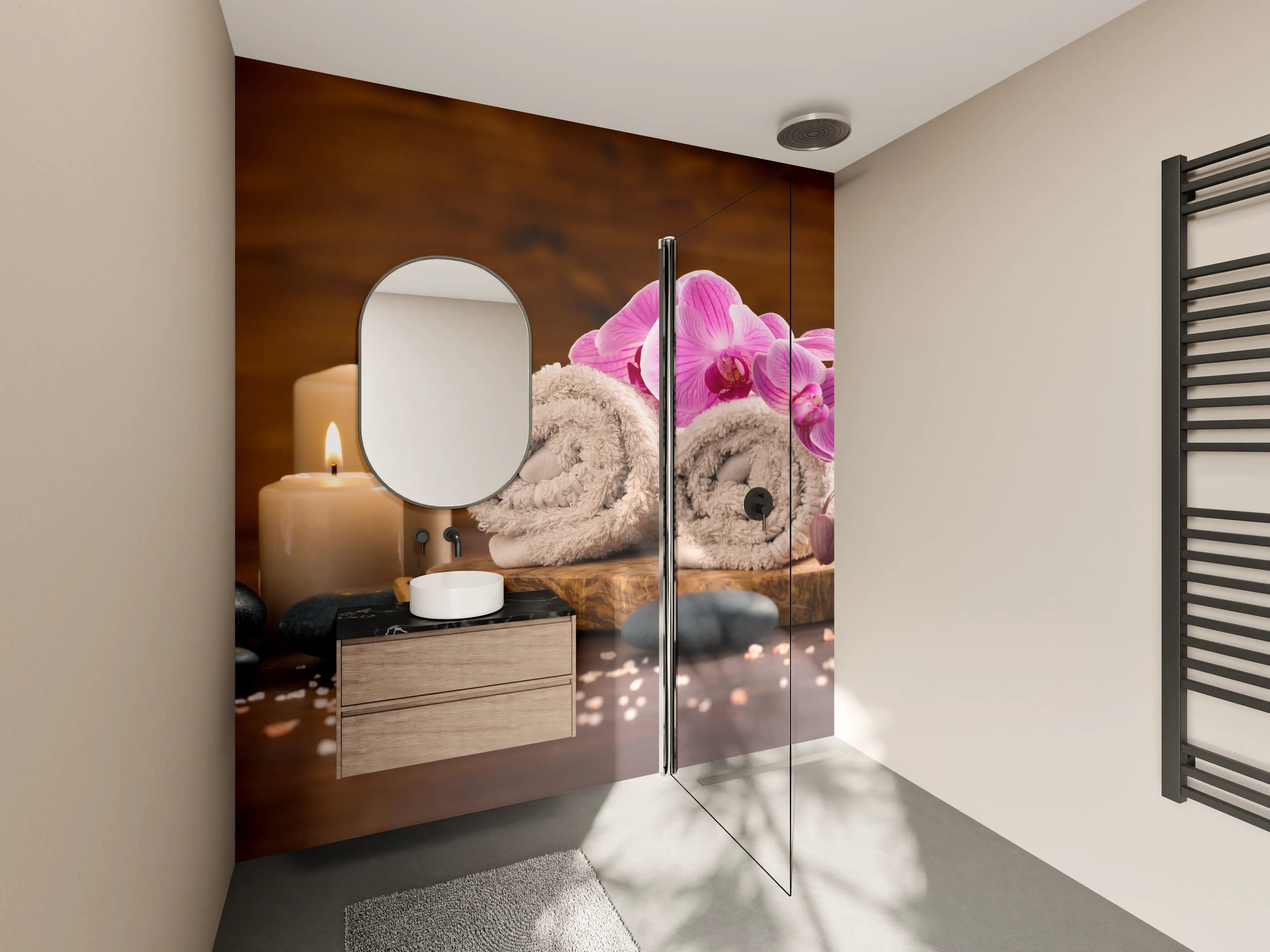 Wandverkleidung Bad - Ruhiger Spa- und Wellnessbereich
