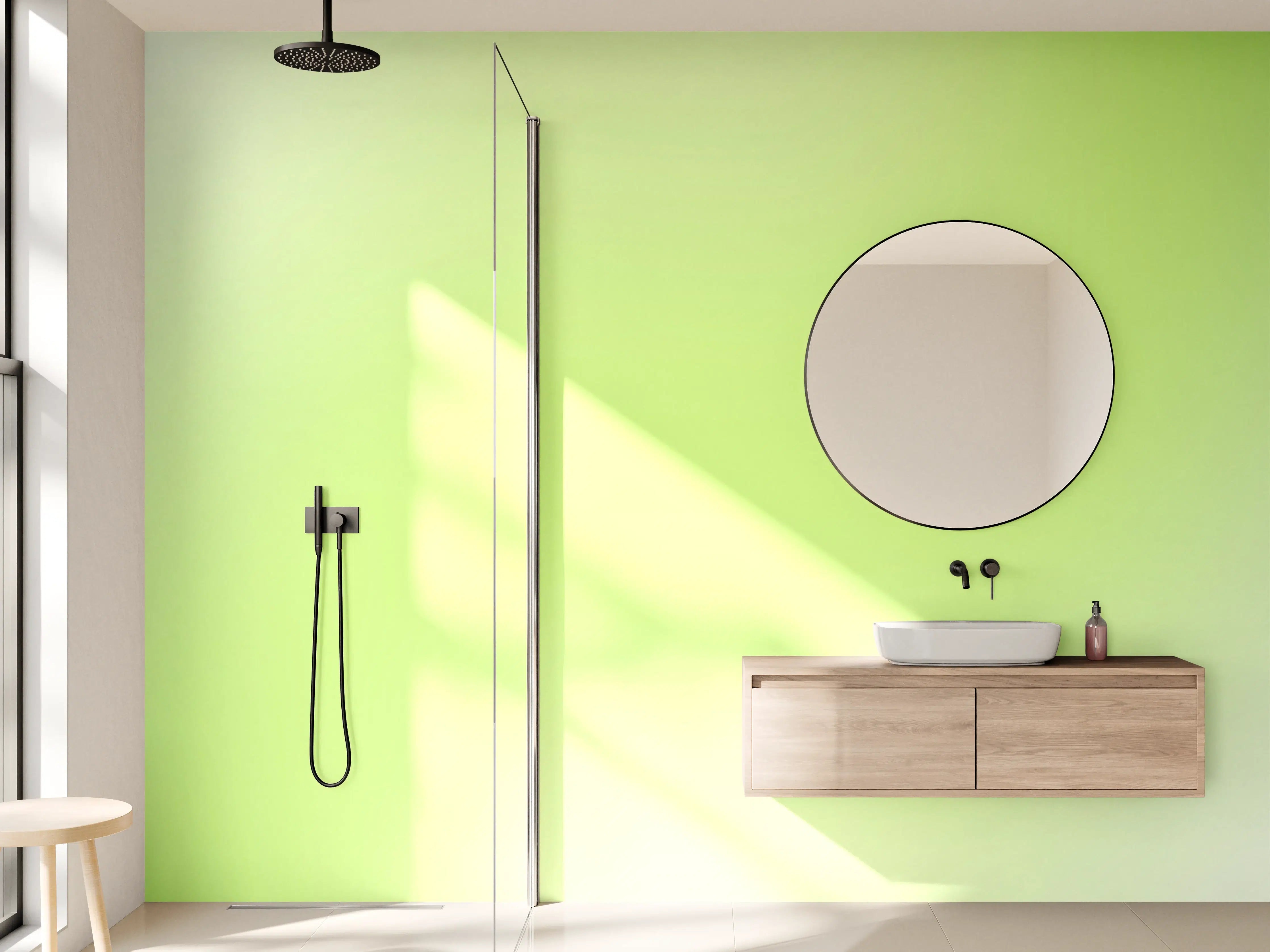 Wandverkleidung Bad - Sanfte Limettengrün-Gradient-Farbpalette