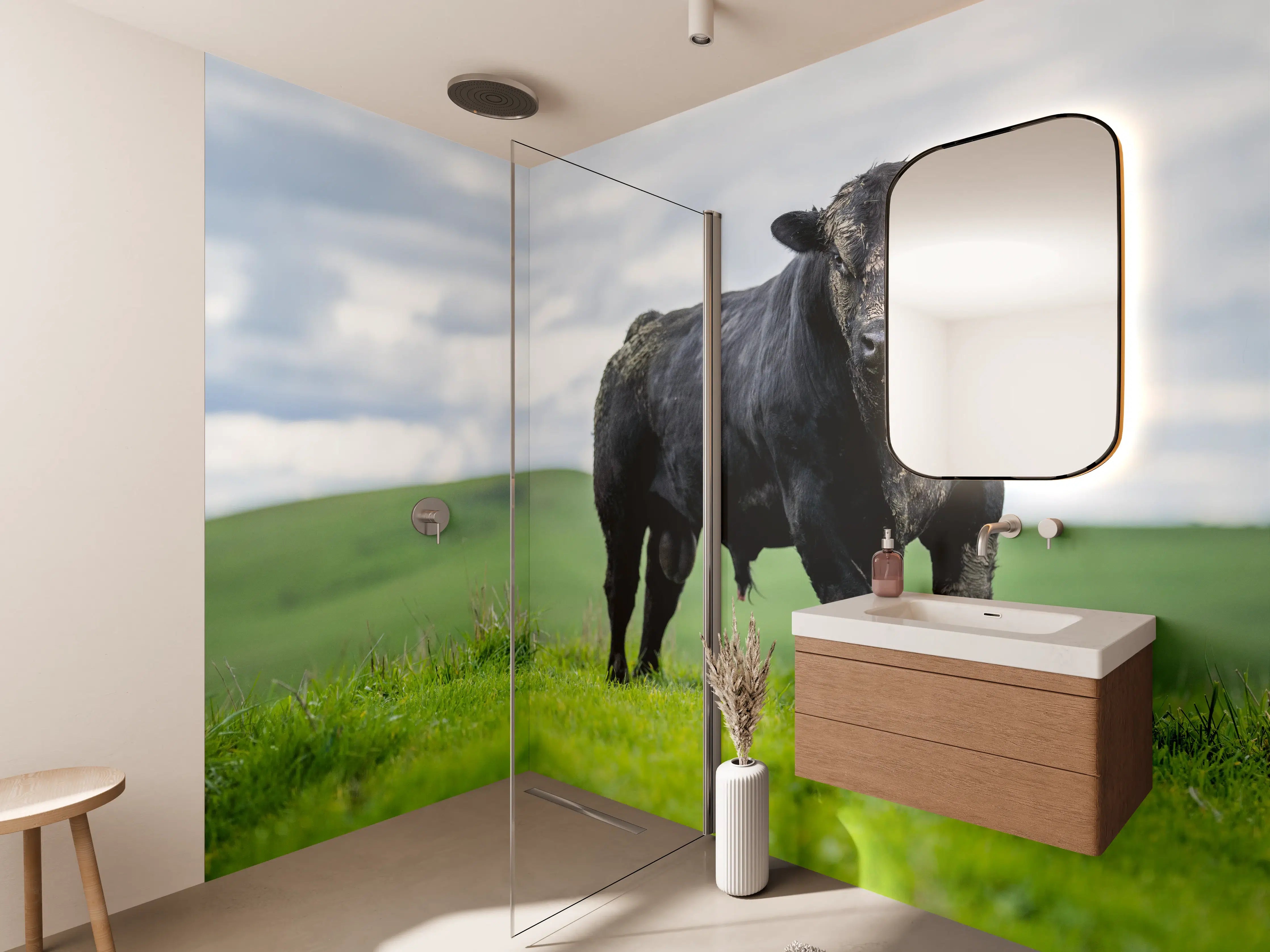 Wandverkleidung Bad - Schmutziger Aberdeen Angus