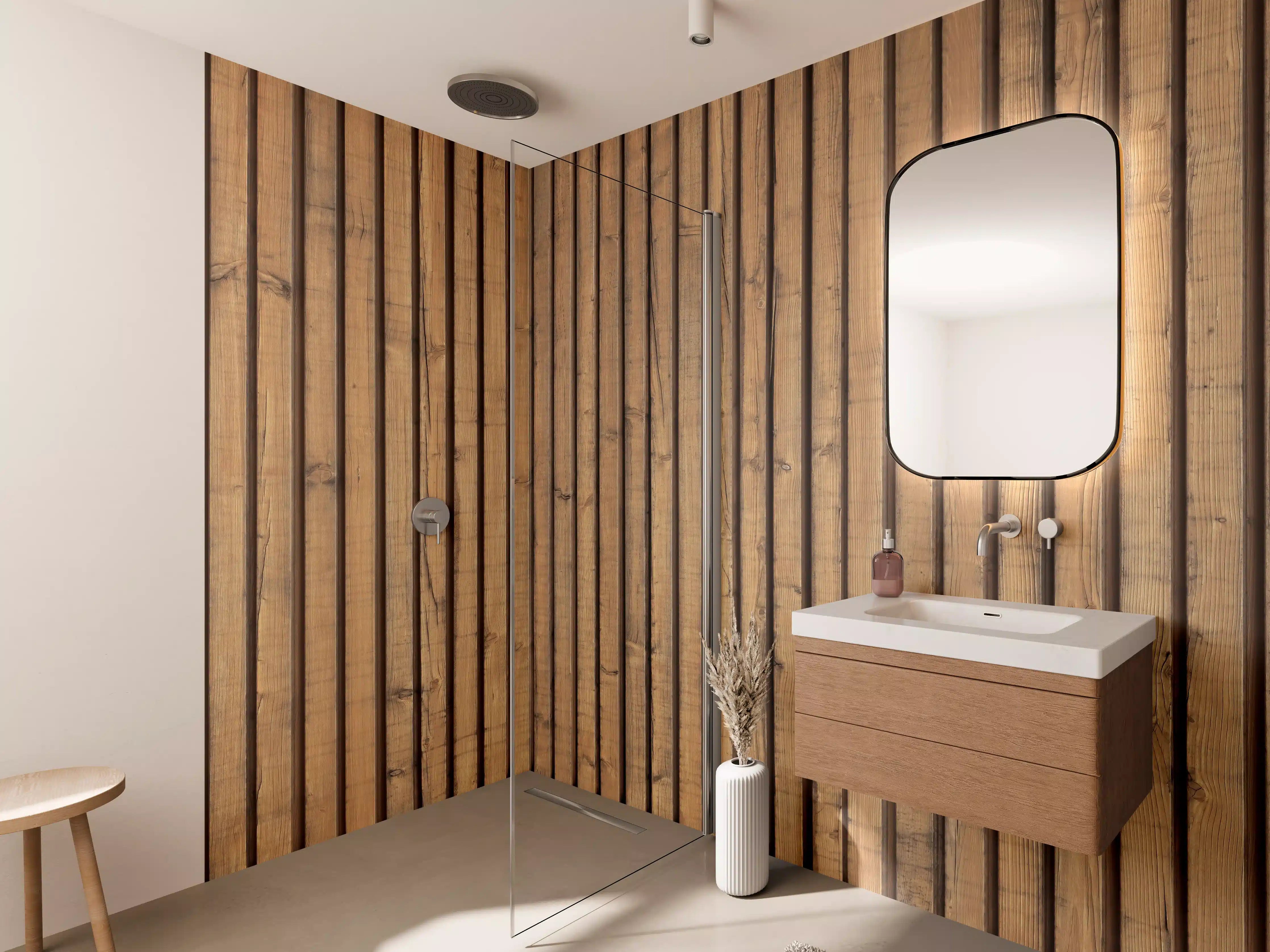 Wandverkleidung Bad - Schöne Holzwand