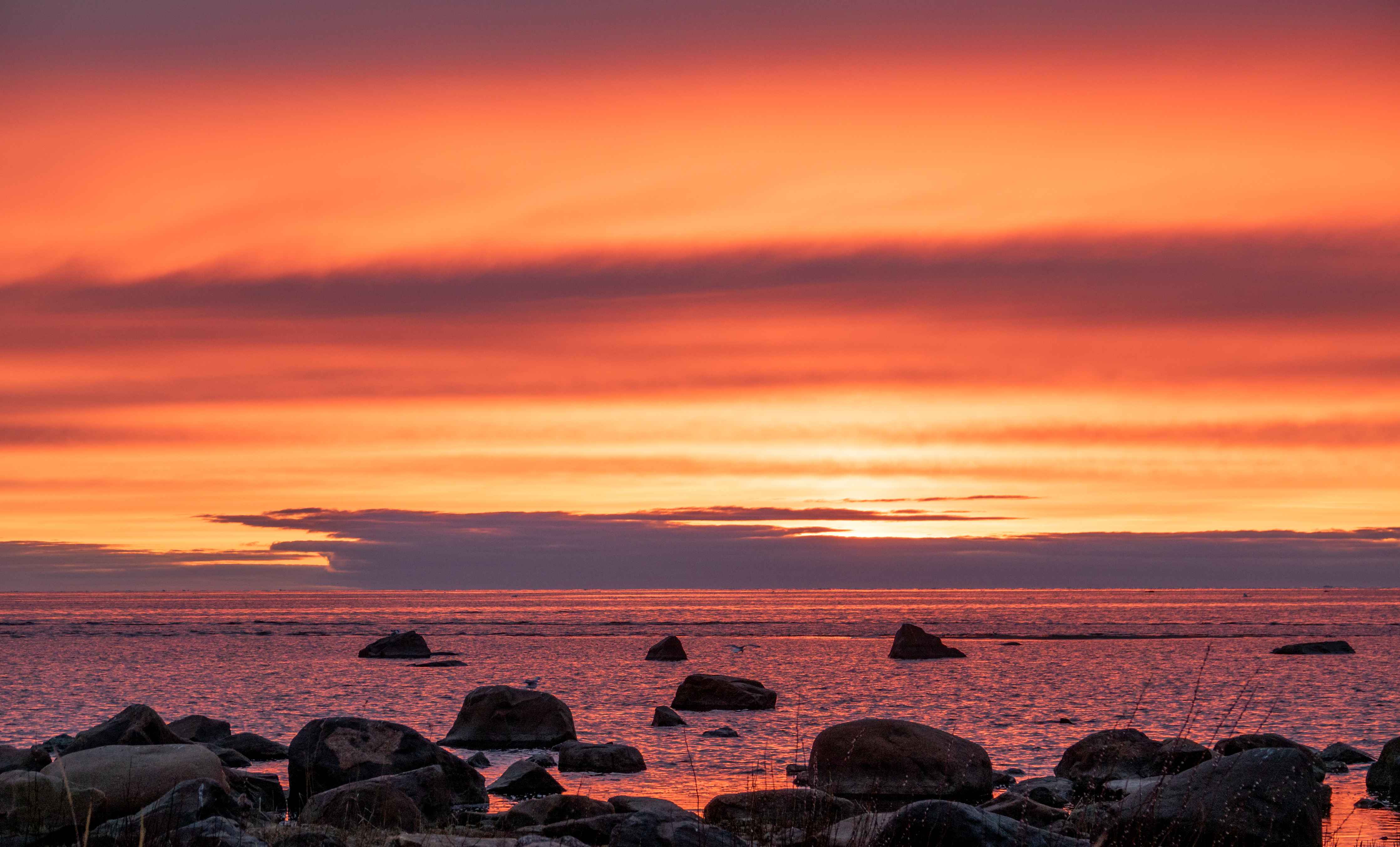 Wandverkleidung Bad-Schöner Sonnenuntergang am Meer