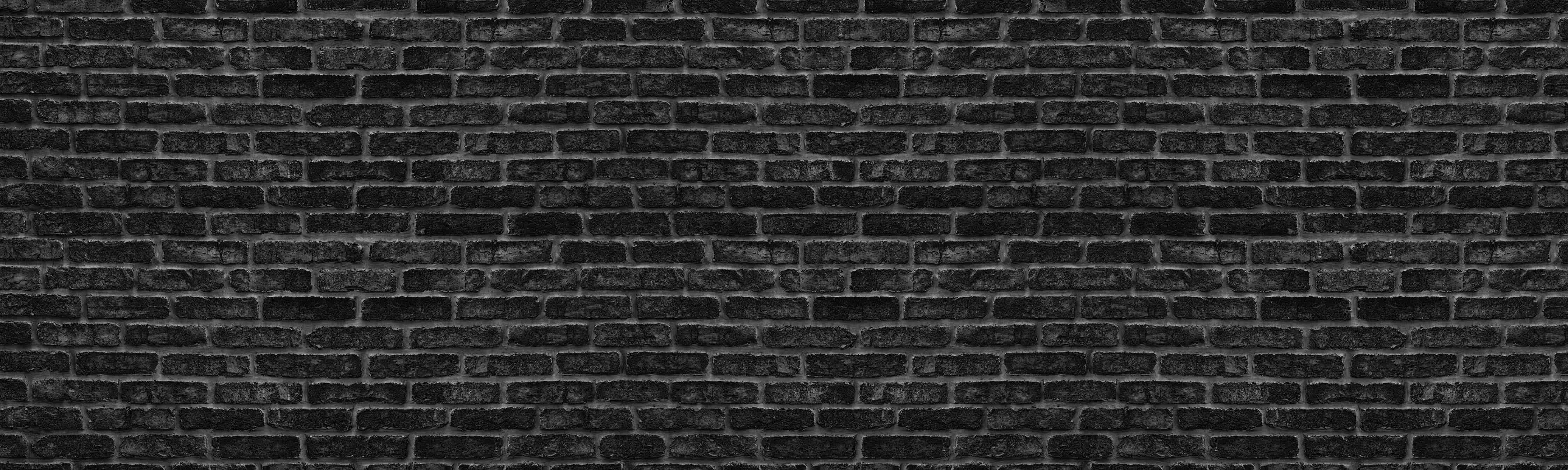 Wandverkleidung Bad-Schwarze schlichte Ziegelwand