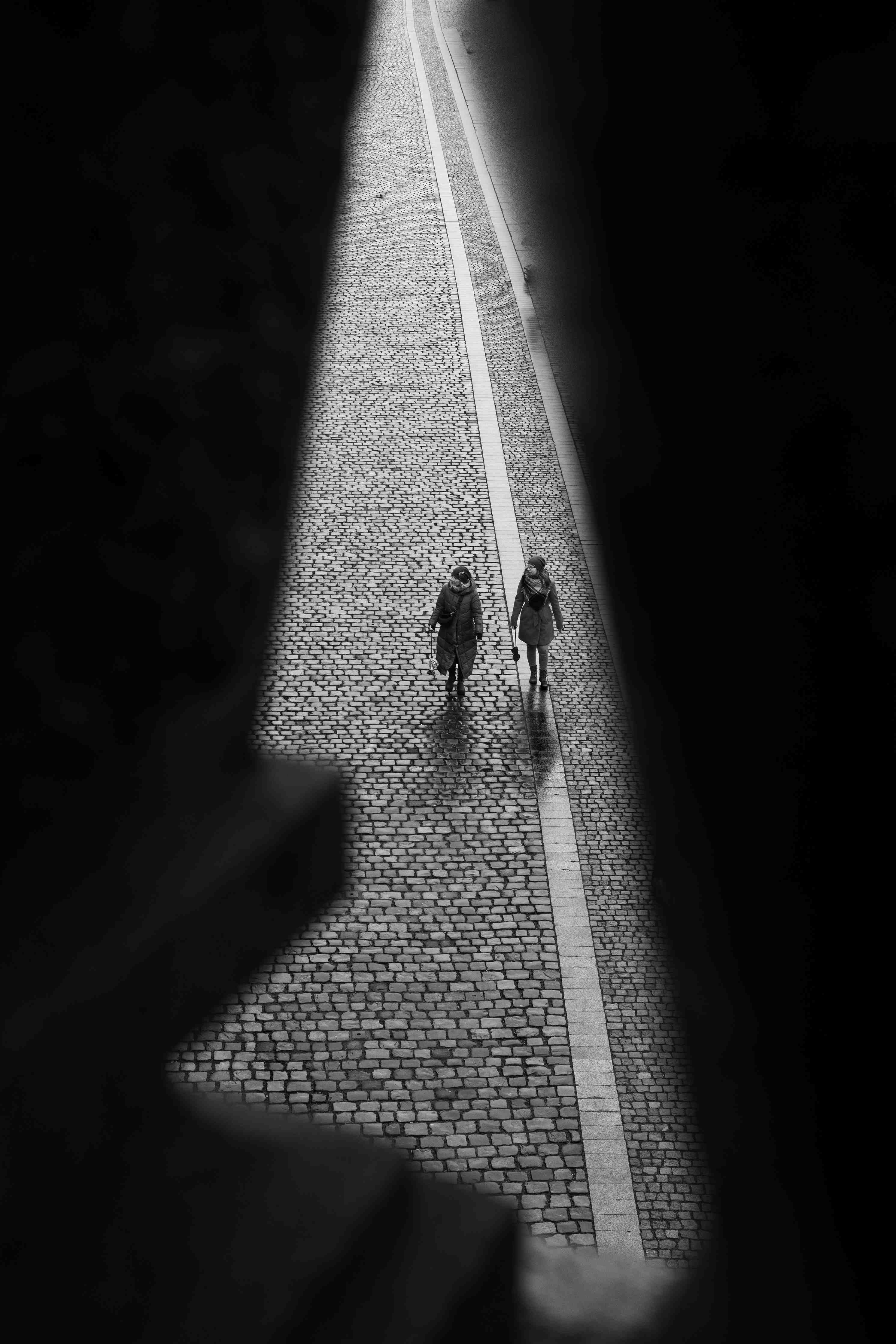 Wandverkleidung Bad-Schwarzweiß-Straßenszene Prag