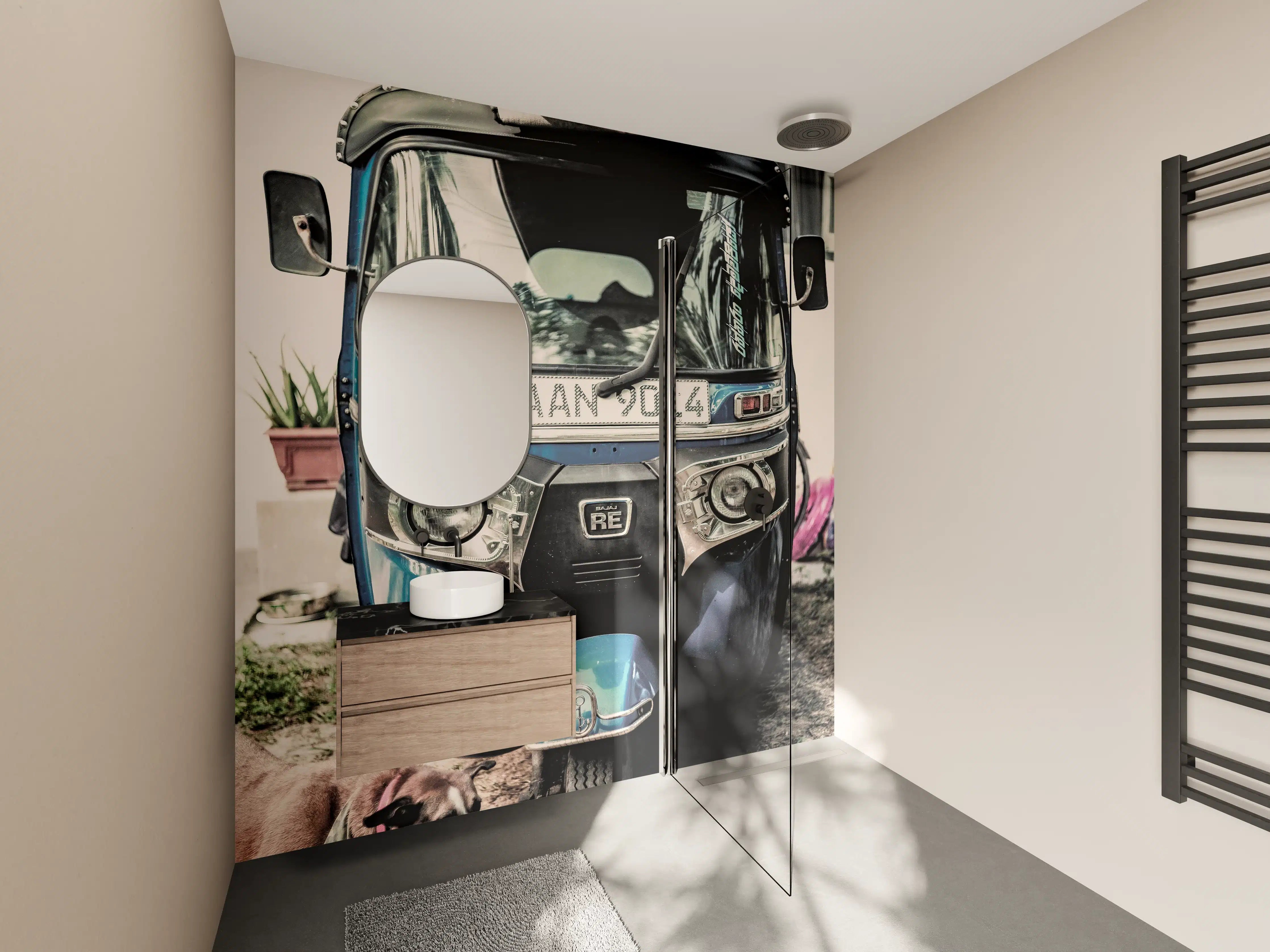 Wandverkleidung Bad - Self Drive