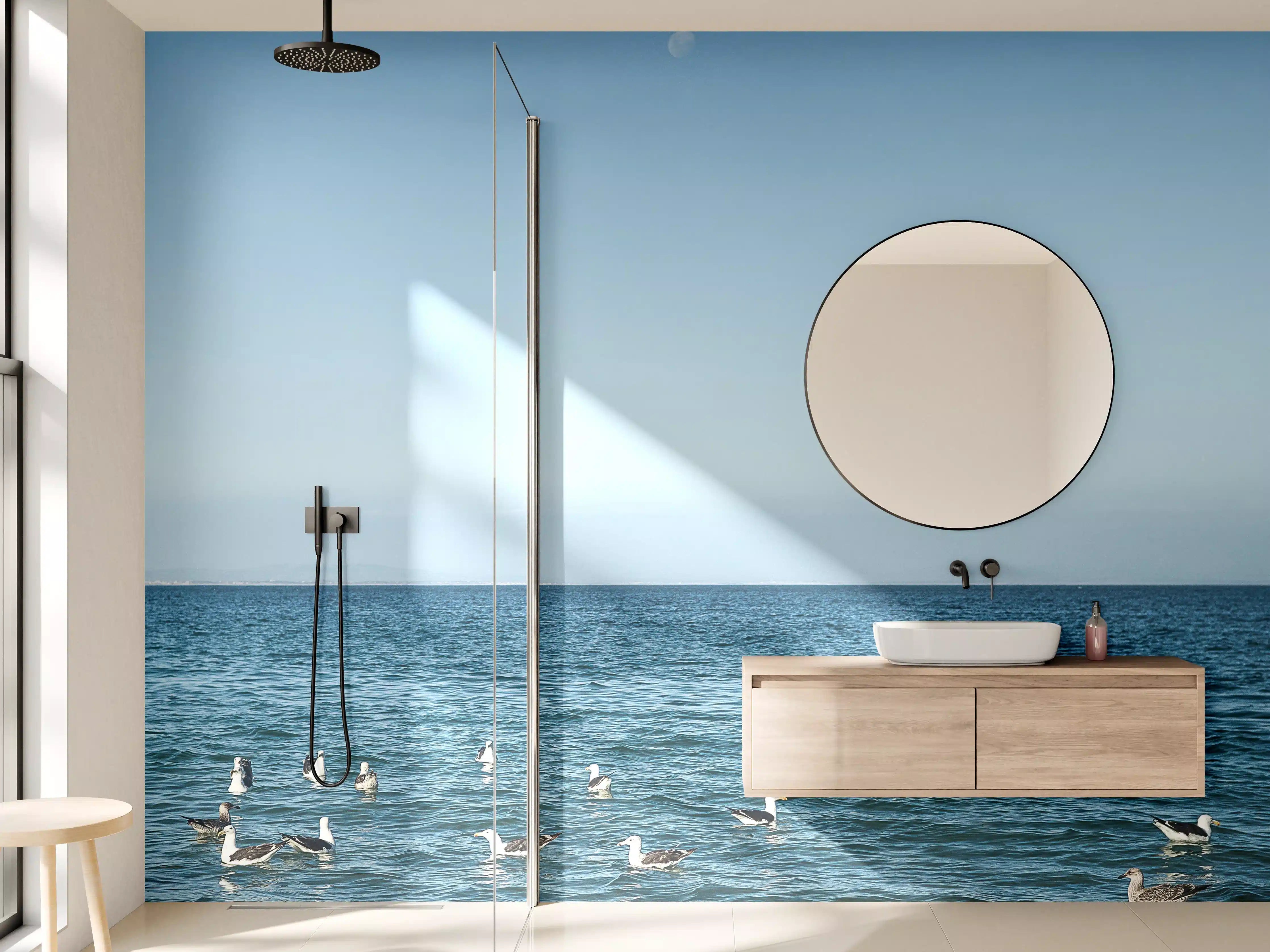 Wandverkleidung Bad - Serene Beach Seascape