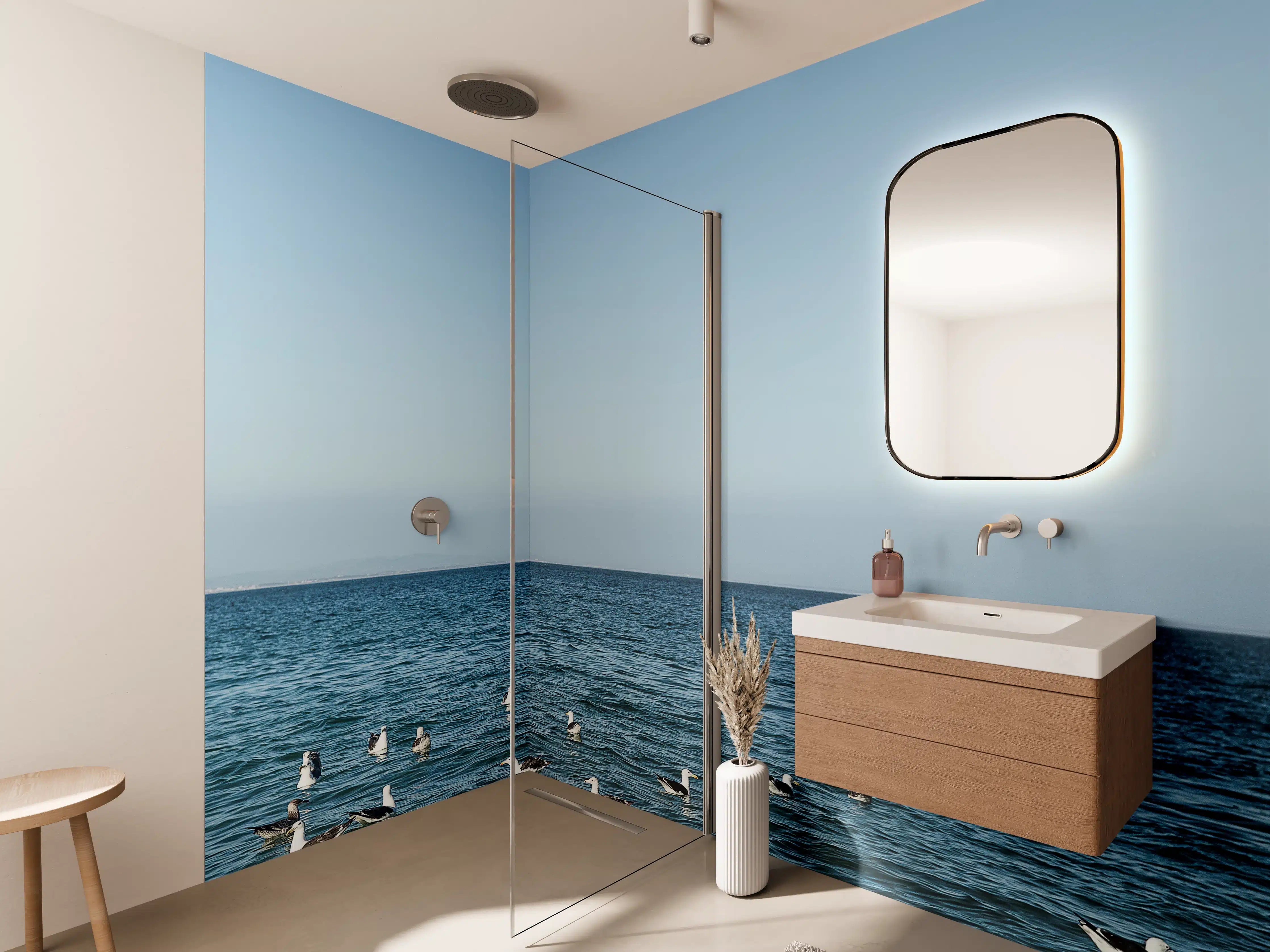 Wandverkleidung Bad - Serene Beach Seascape