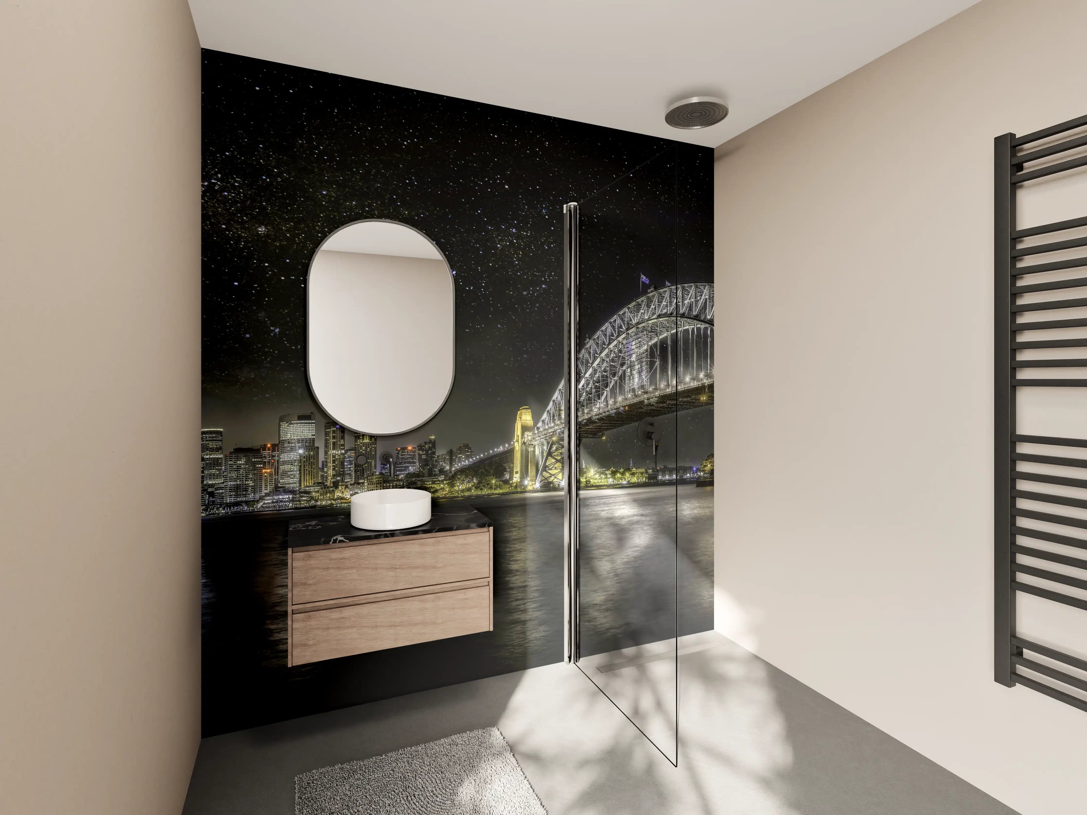 Wandverkleidung Bad - Skyline - Sydney