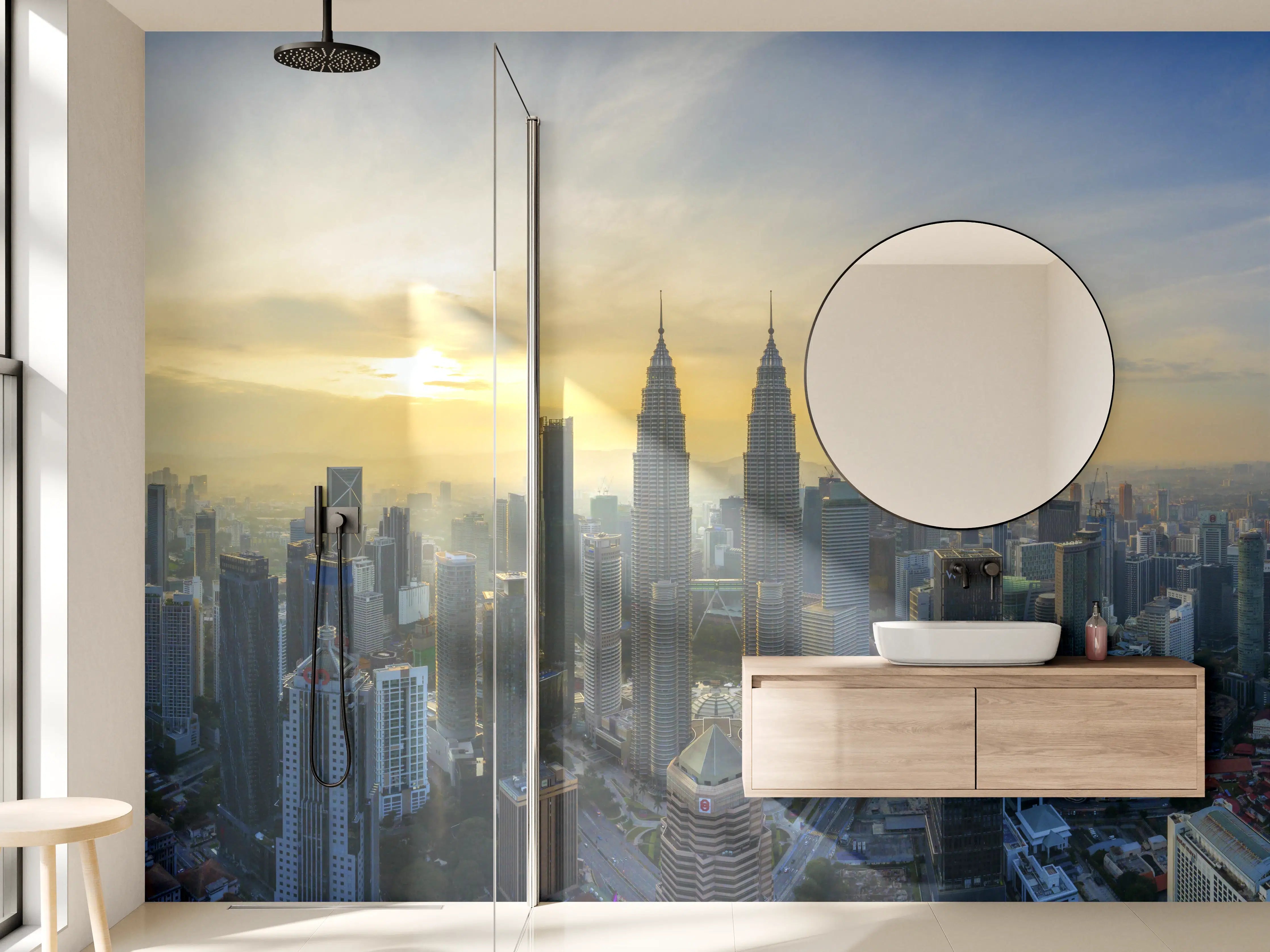 Wandverkleidung Bad - Skyline Kuala Lumpur City