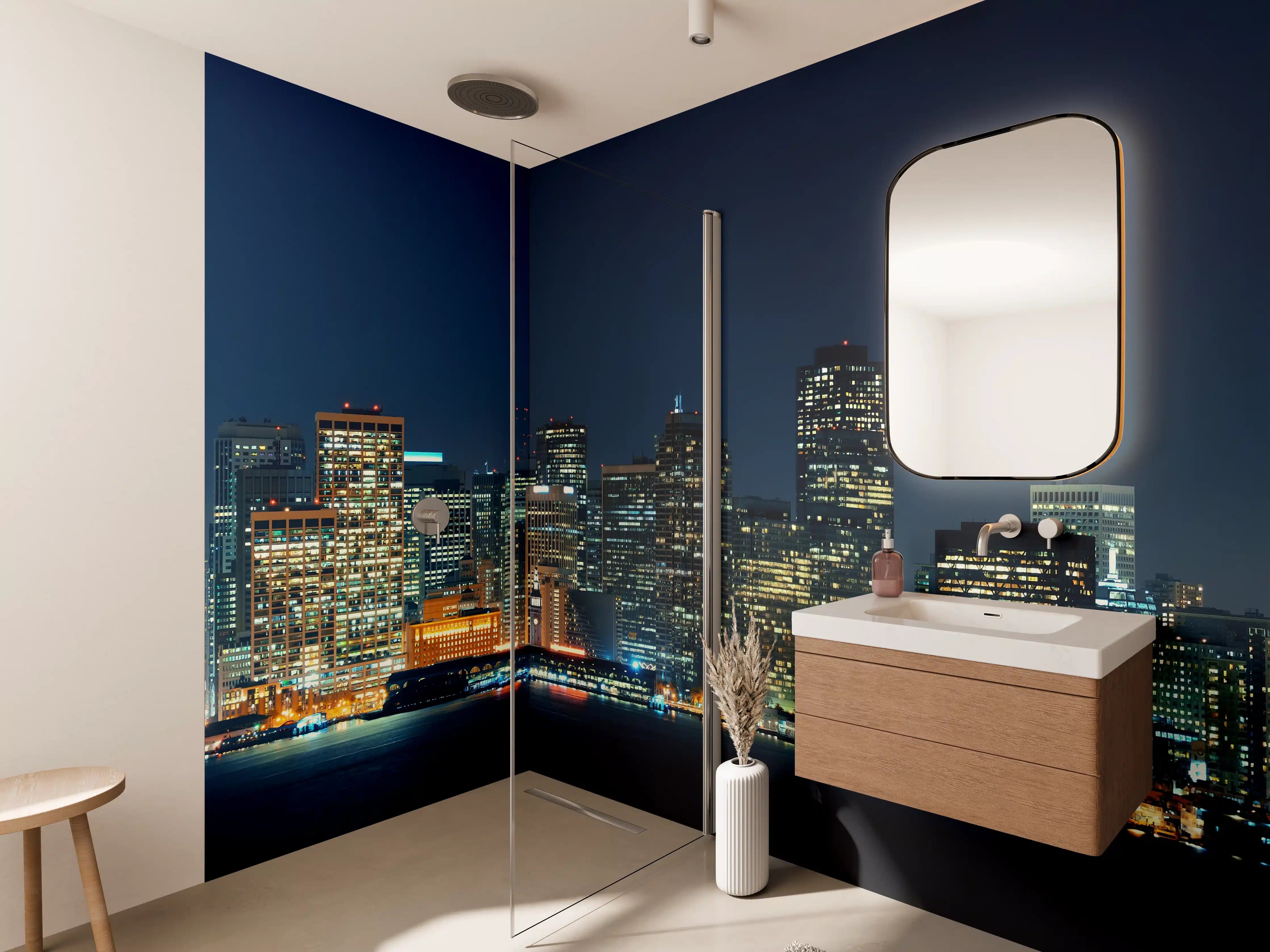 Wandverkleidung Bad - Skyline von San Francisco