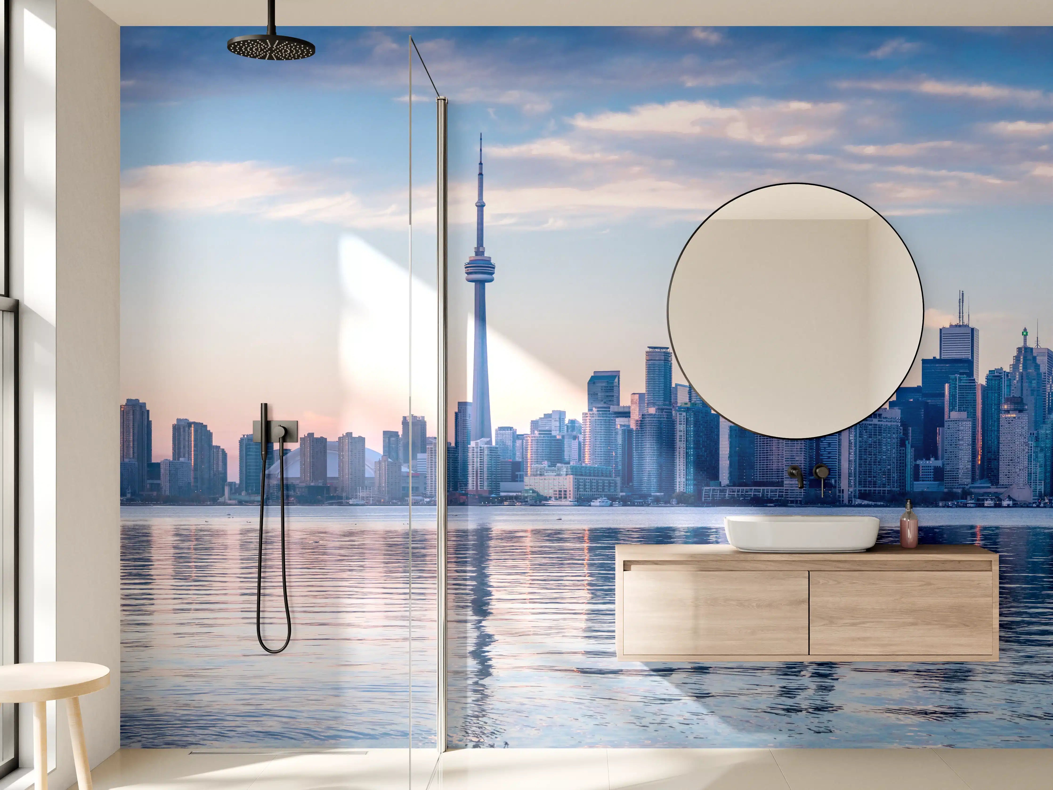 Wandverkleidung Bad - Skyline von Toronto
