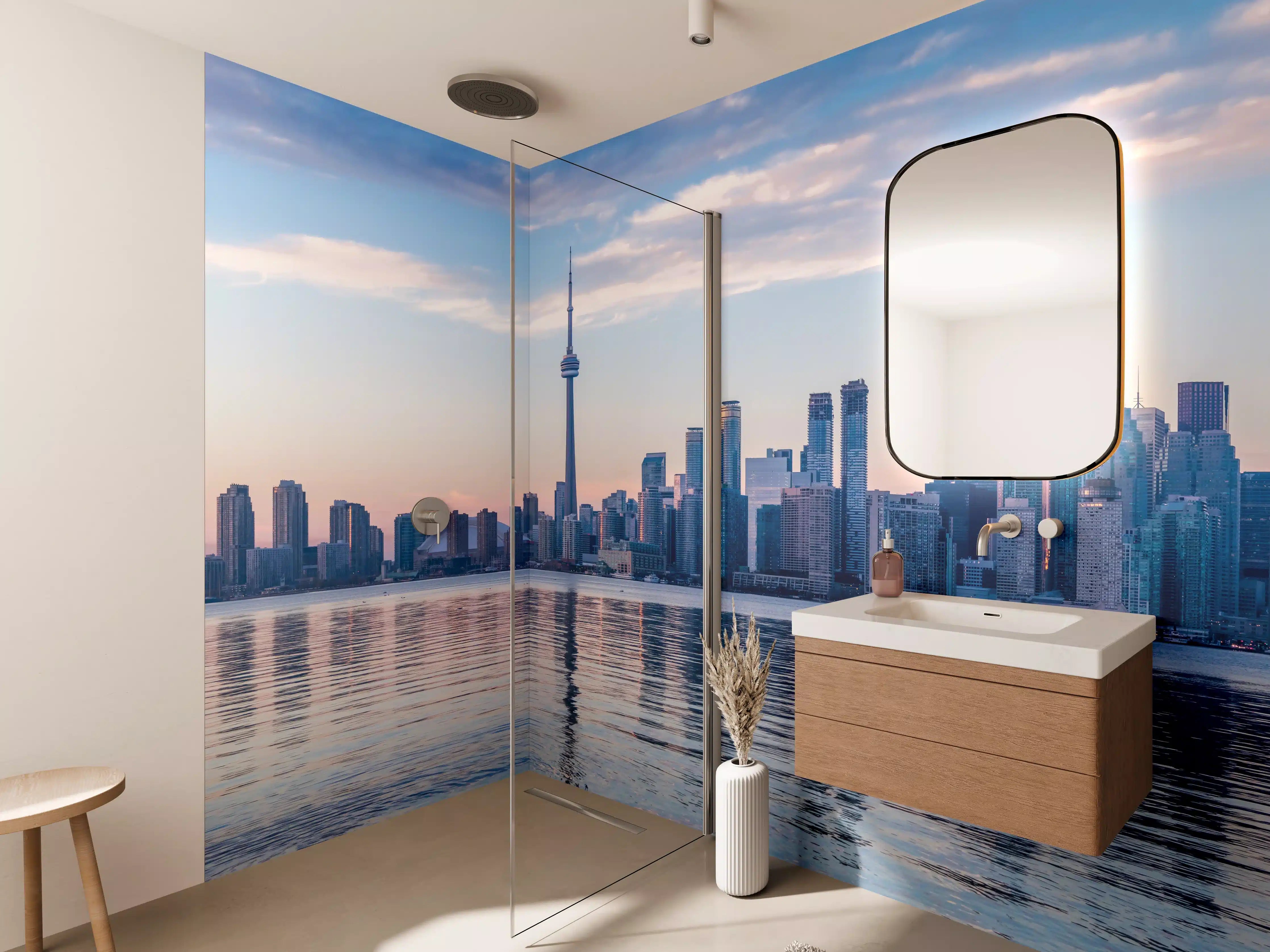 Wandverkleidung Bad - Skyline von Toronto
