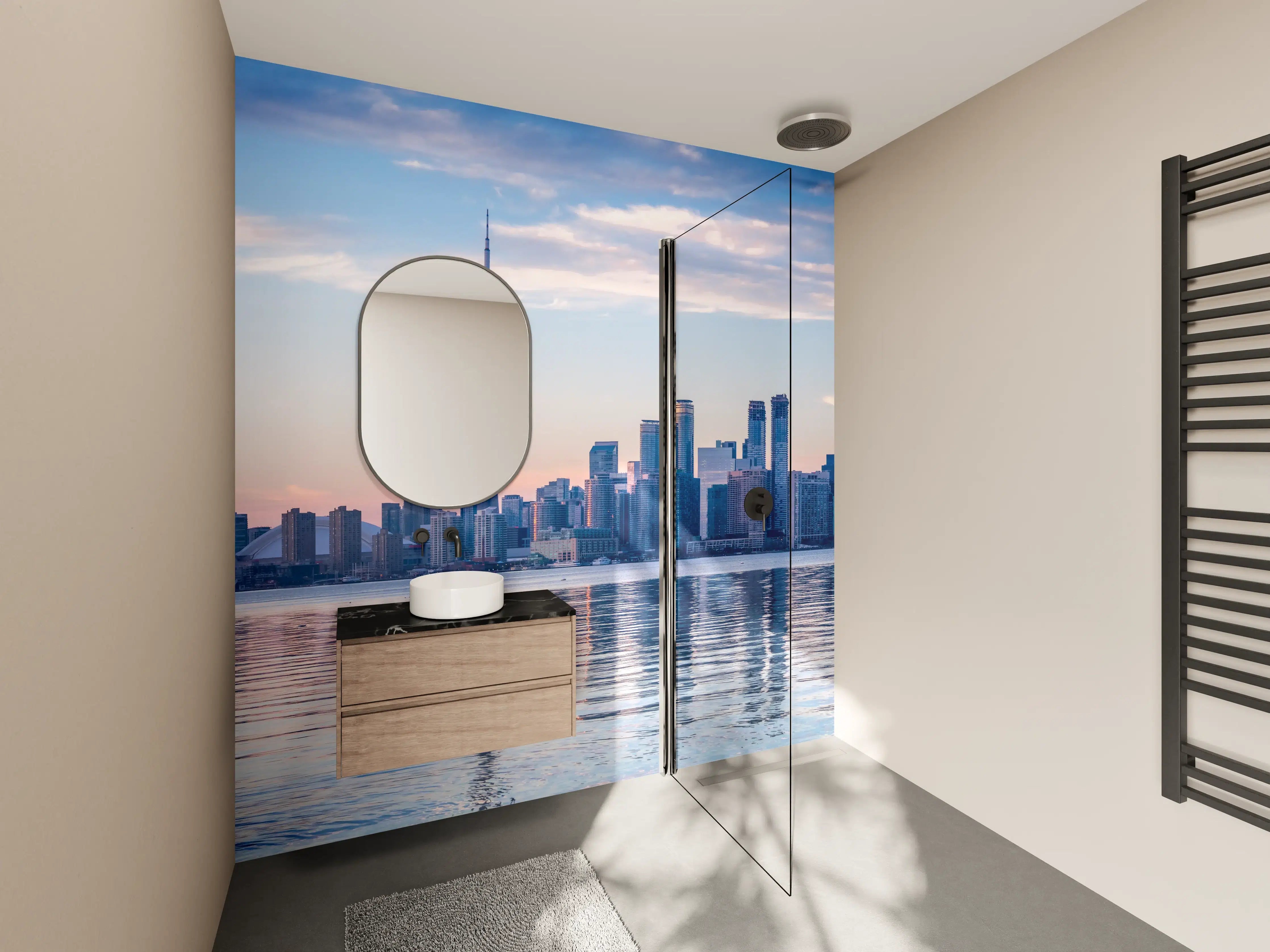 Wandverkleidung Bad - Skyline von Toronto