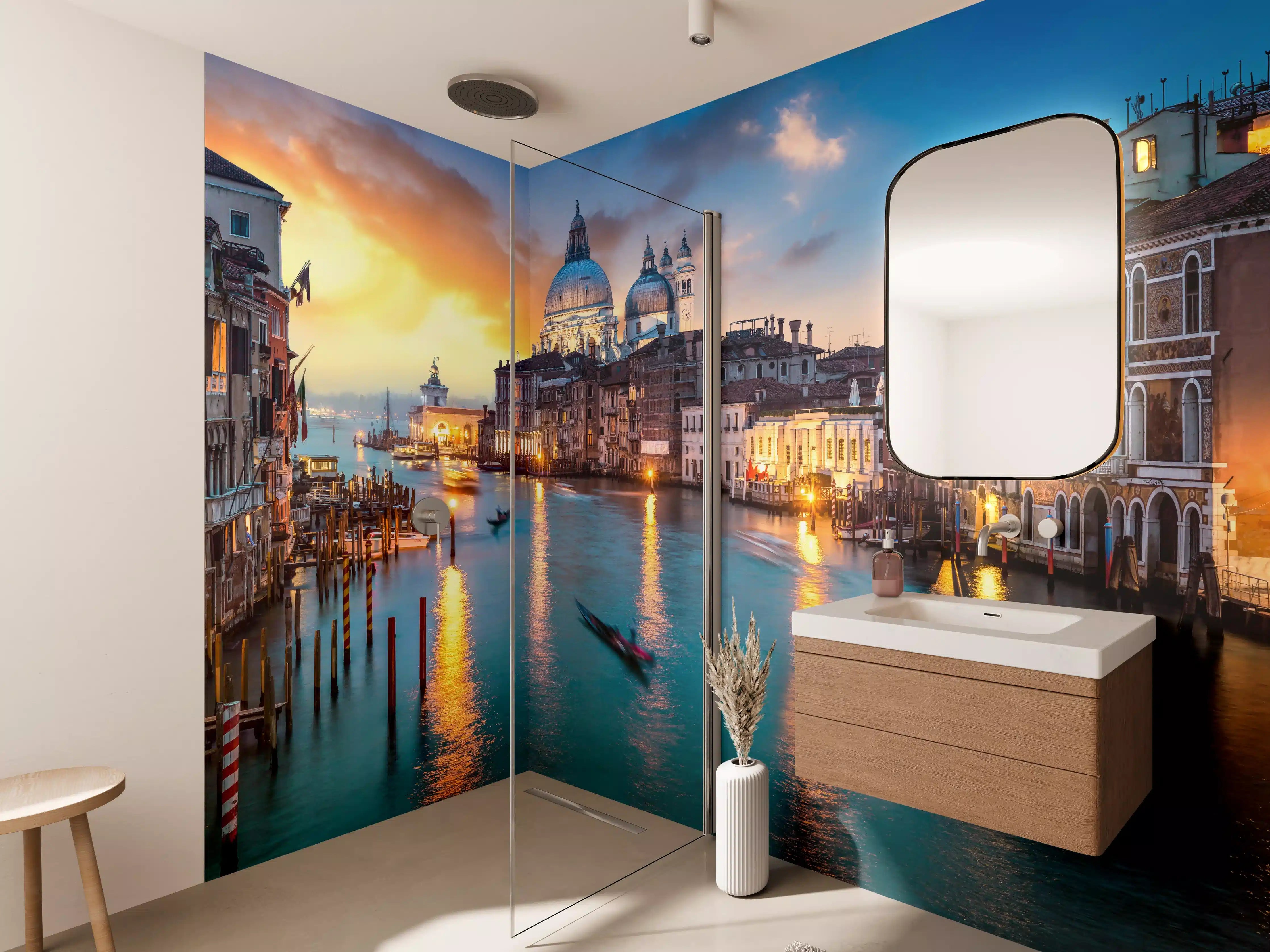 Wandverkleidung Bad - Sonnenuntergang am Canal Grande - Venedig