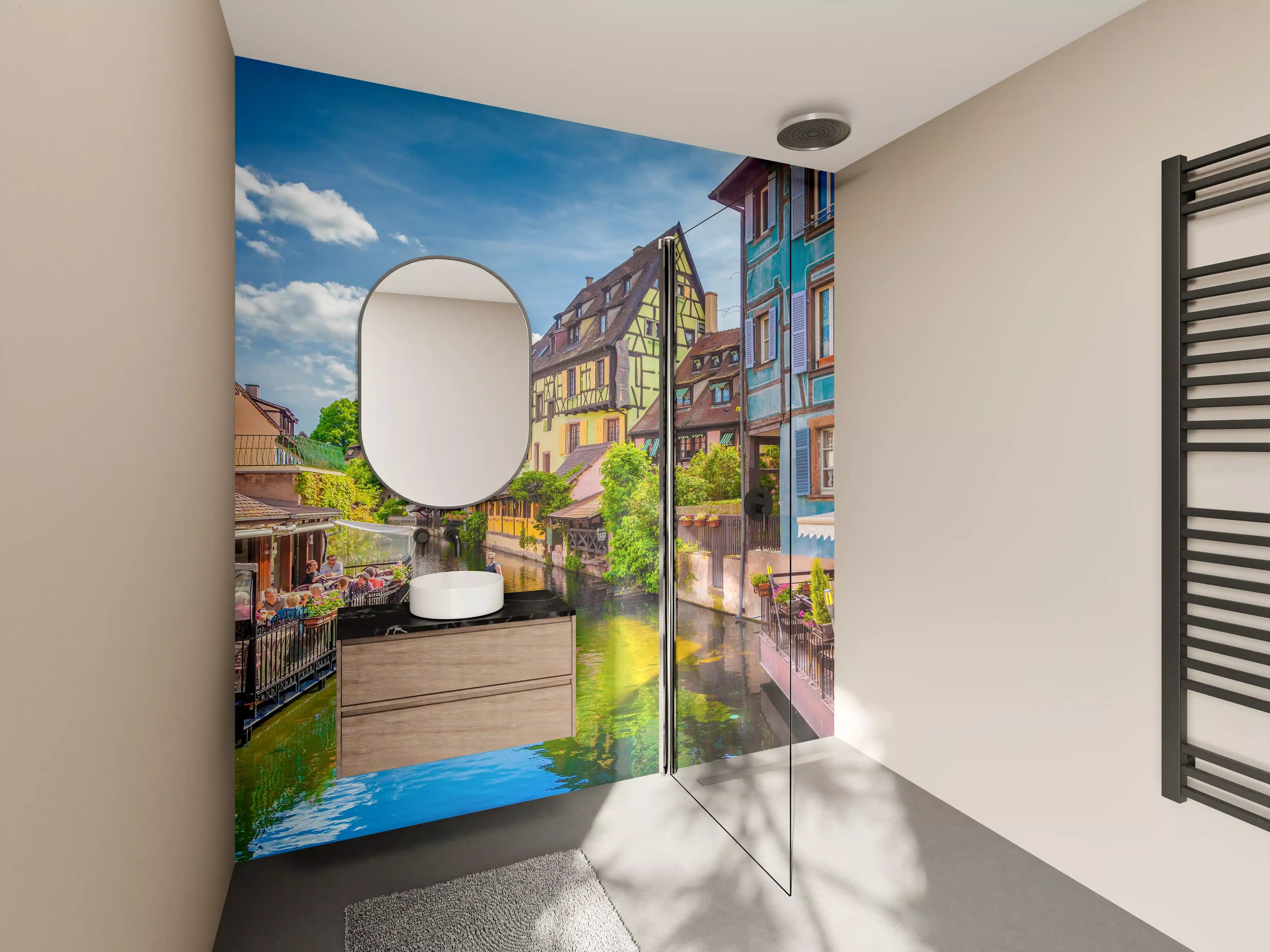 Wandverkleidung Bad - Sonnige Bootstour Colmar