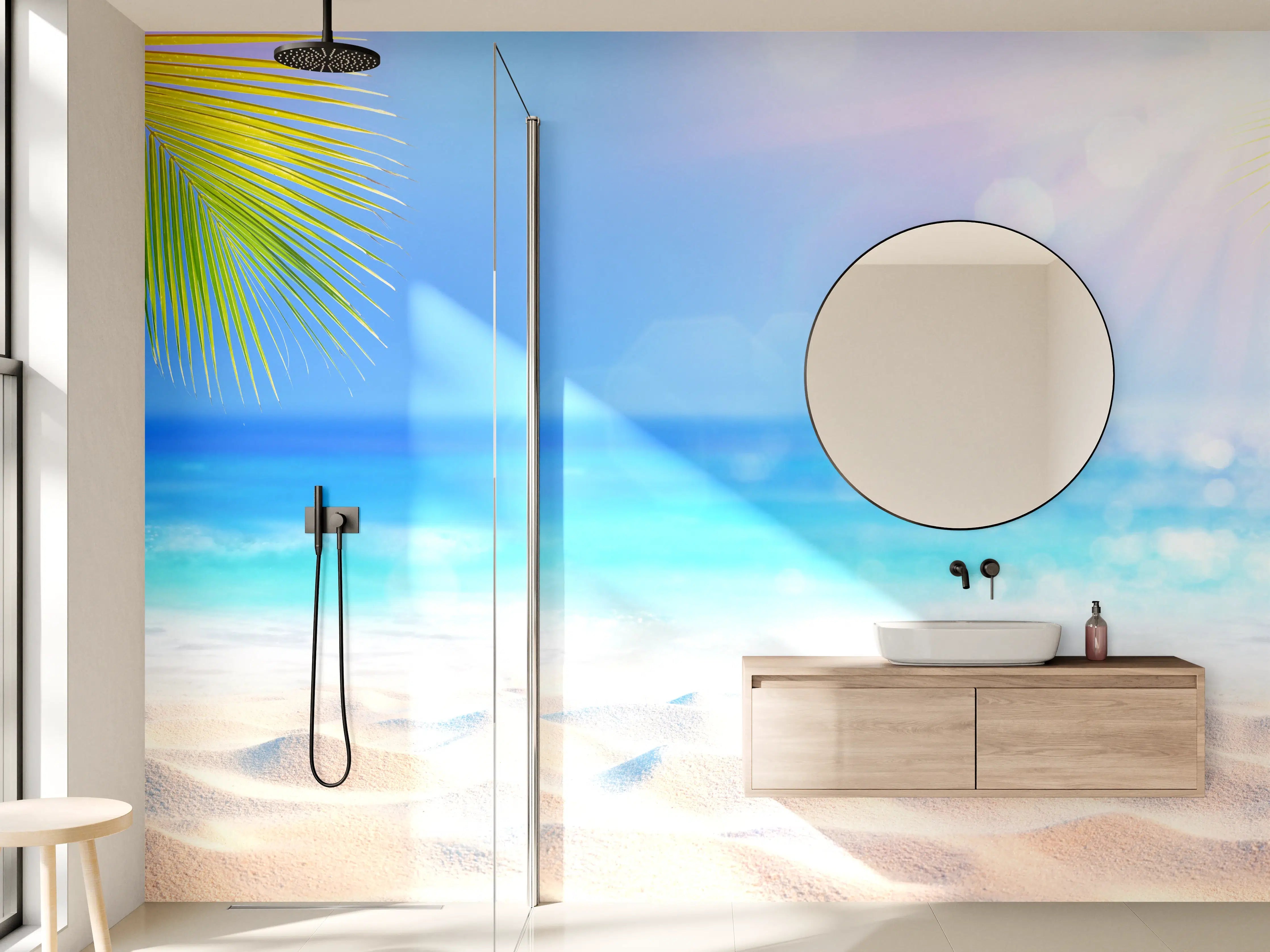 Wandverkleidung Bad - Sonniger tropischer Strand