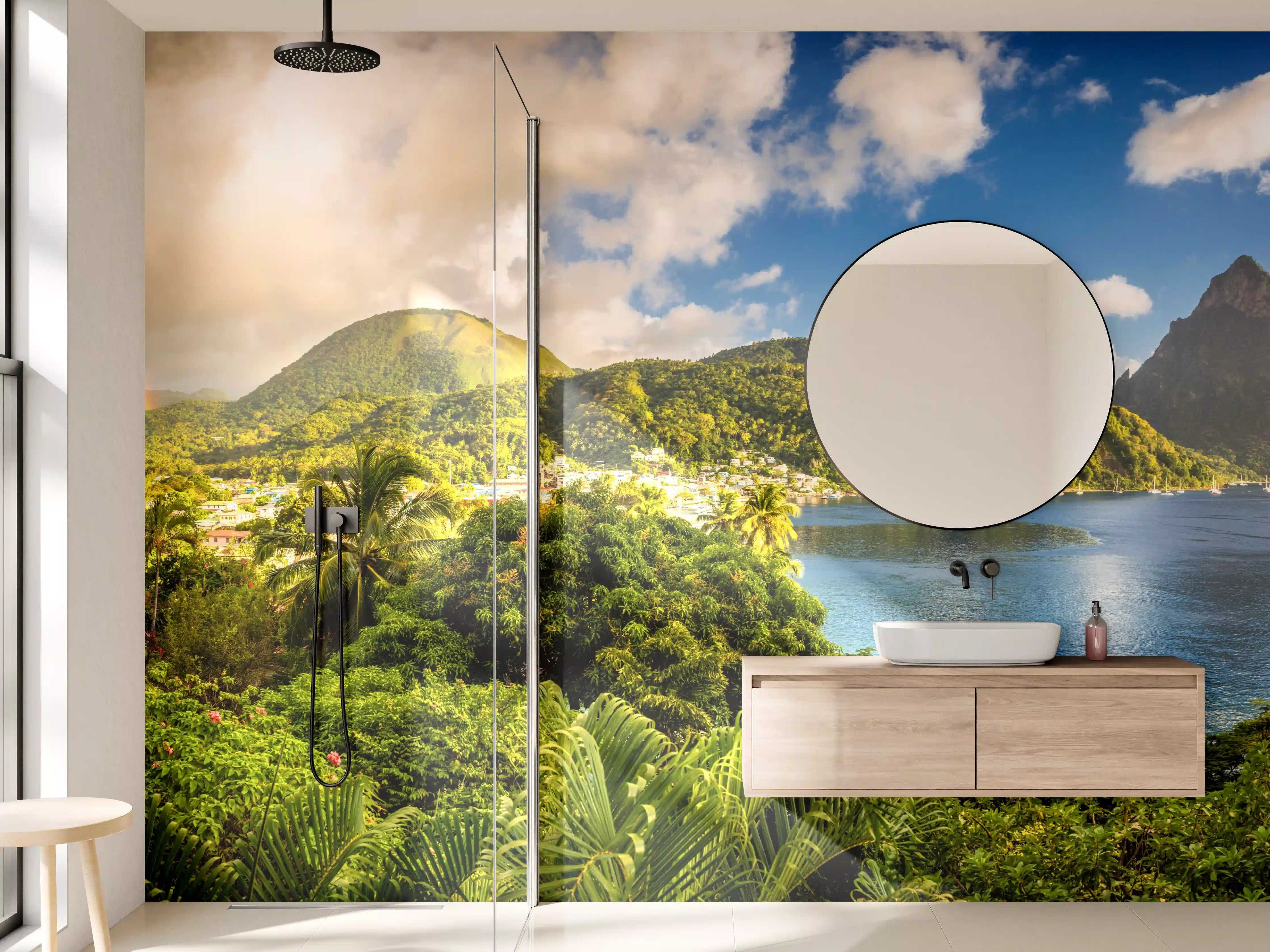 Wandverkleidung Bad - St. Lucia - Karibisches Meer