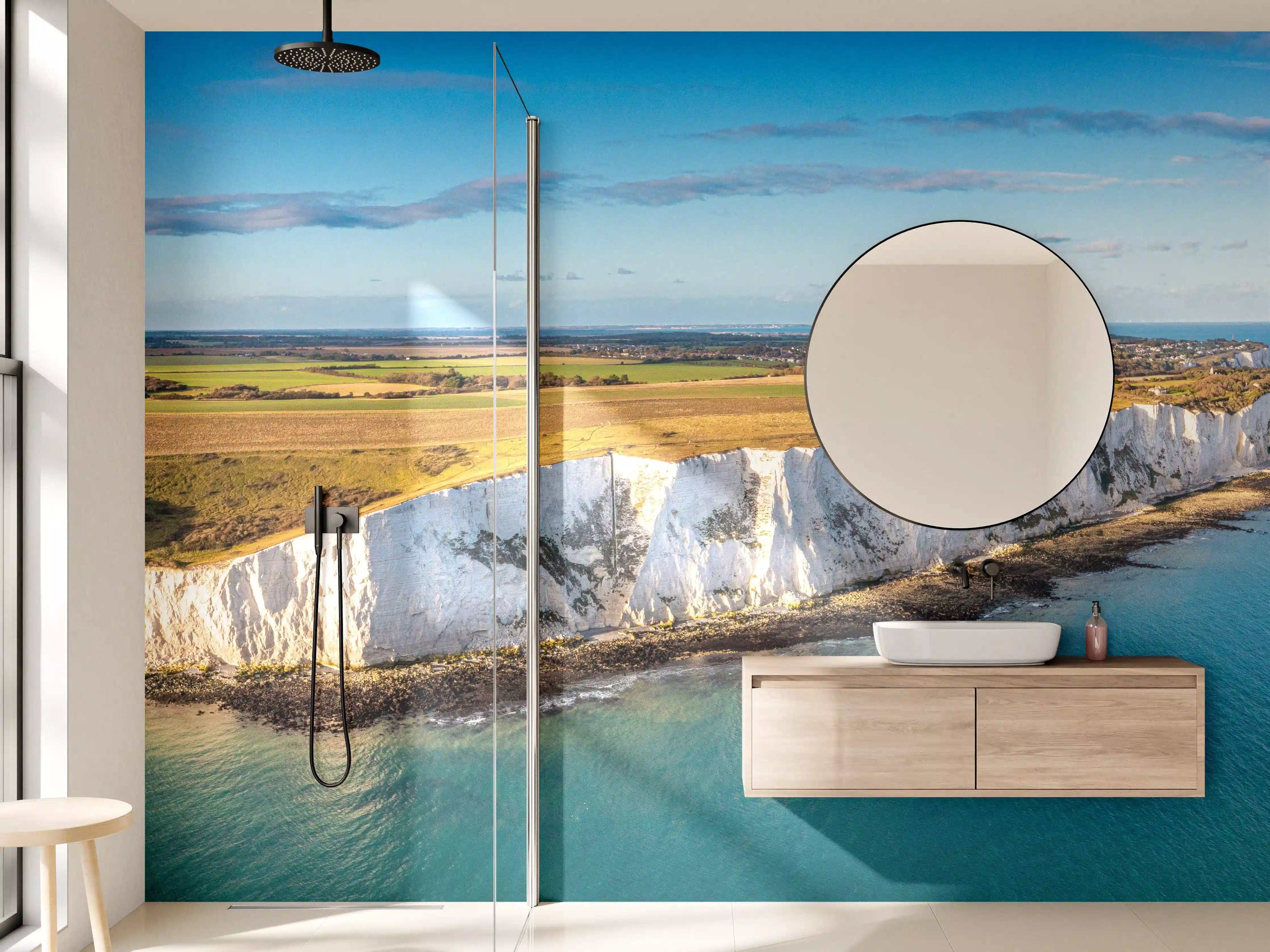 Wandverkleidung Bad - Strahlende White Cliffs of Dover